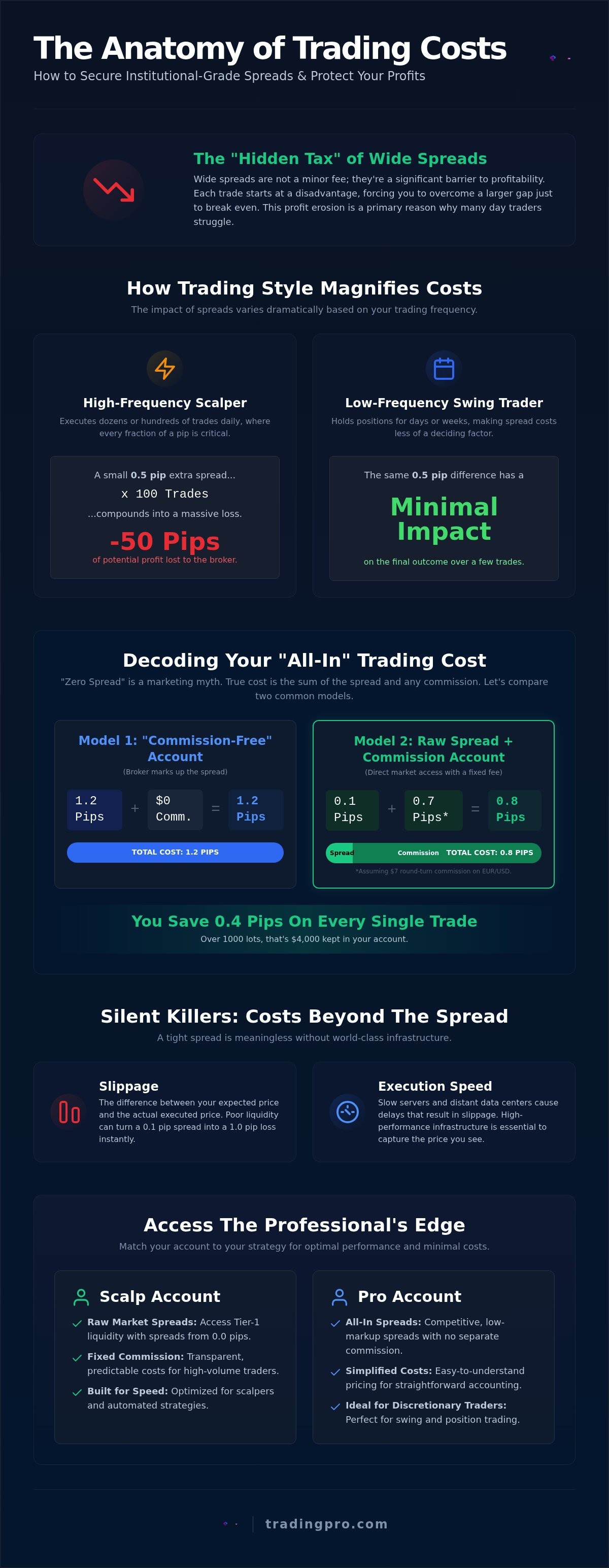 Tightest spreads for day trading