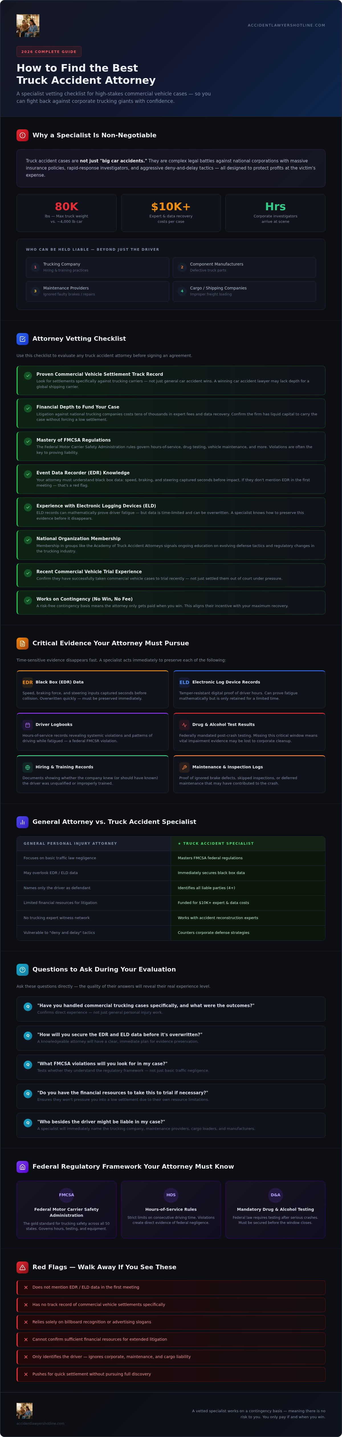 Best Truck Accident Attorney Selection: The 2026 Comprehensive Checklist