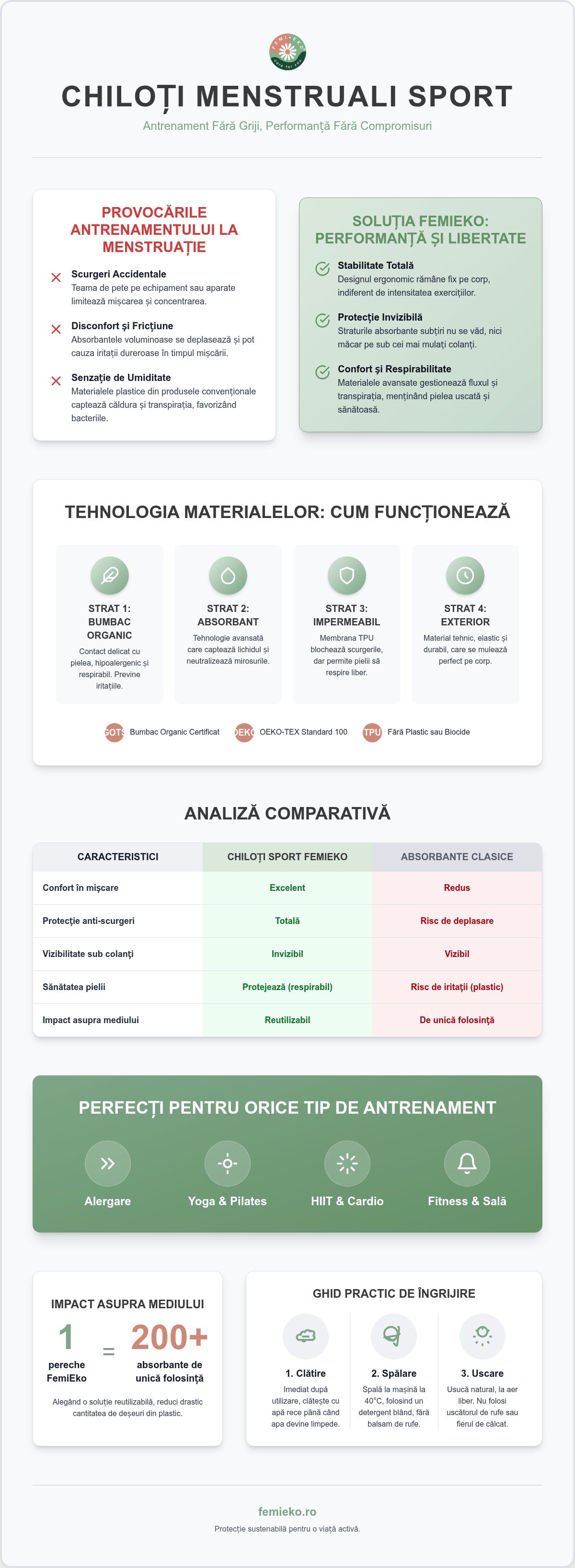 Chiloți menstruali sport