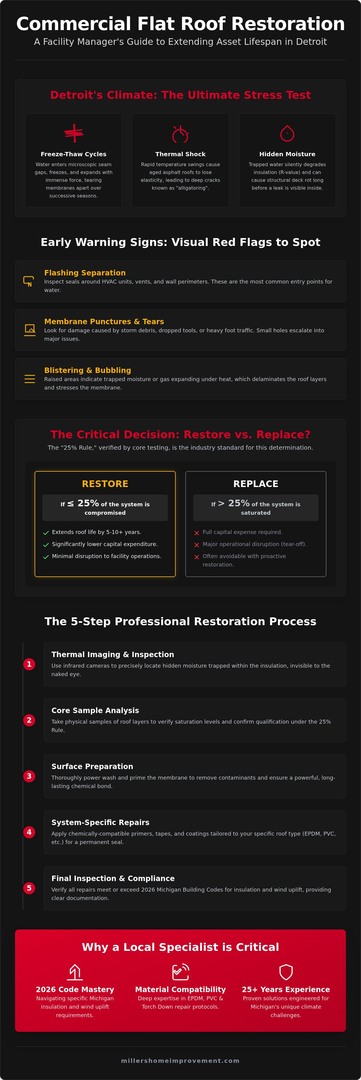 Commercial flat roof repair