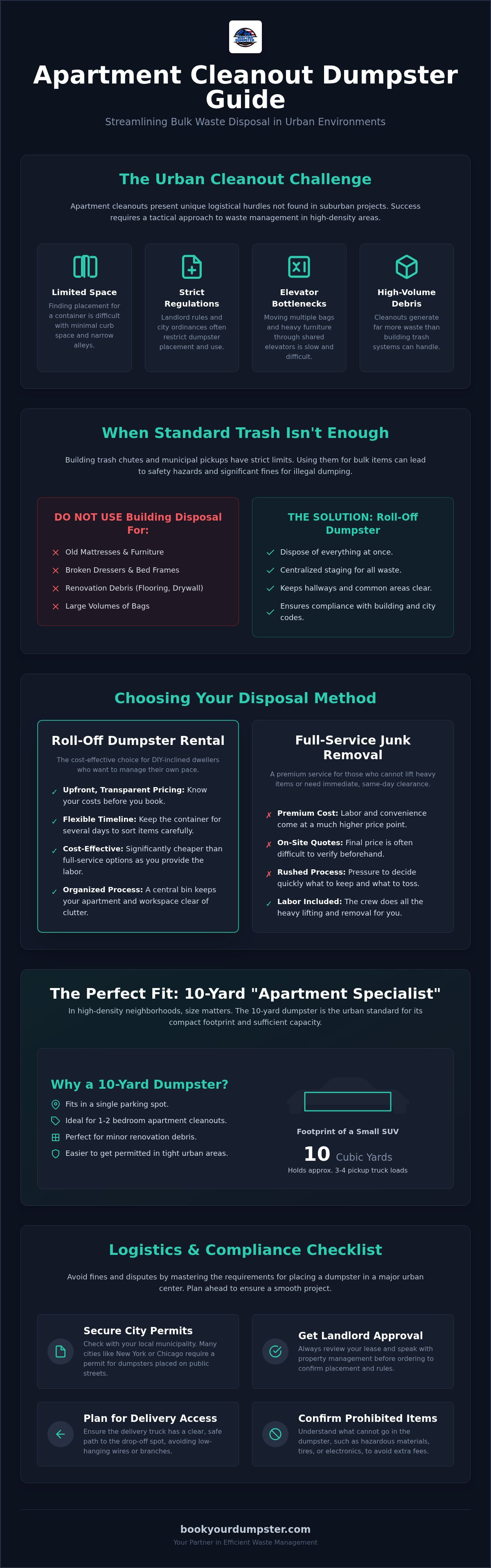 Apartment cleanout dumpster rental