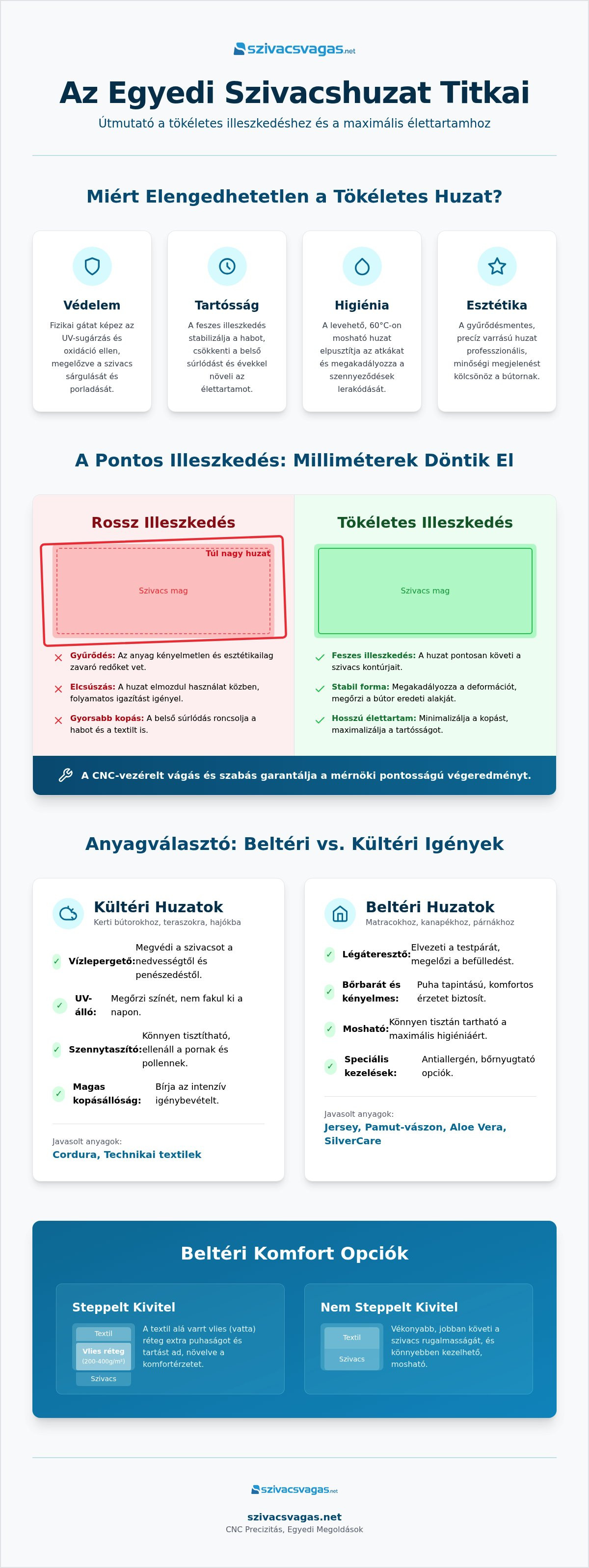 Egyedi méretű szivacshuzat