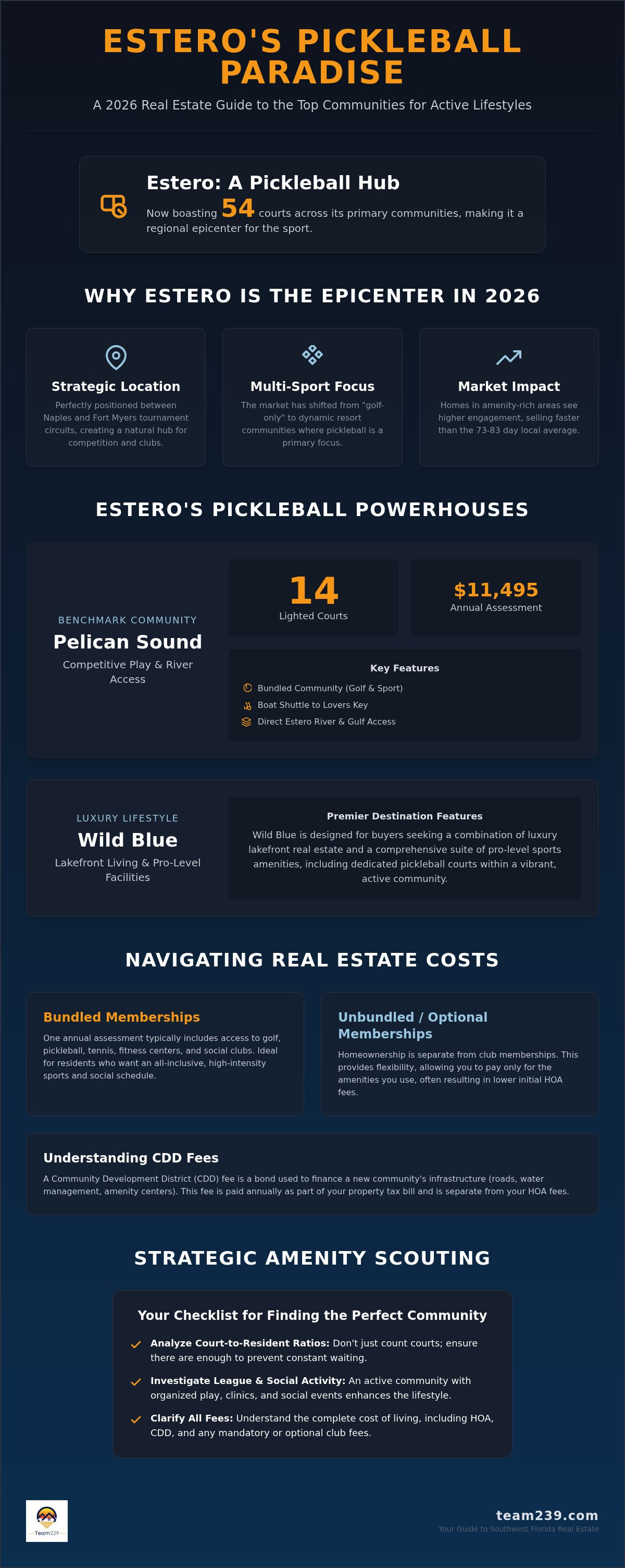 Best pickleball communities in Estero FL