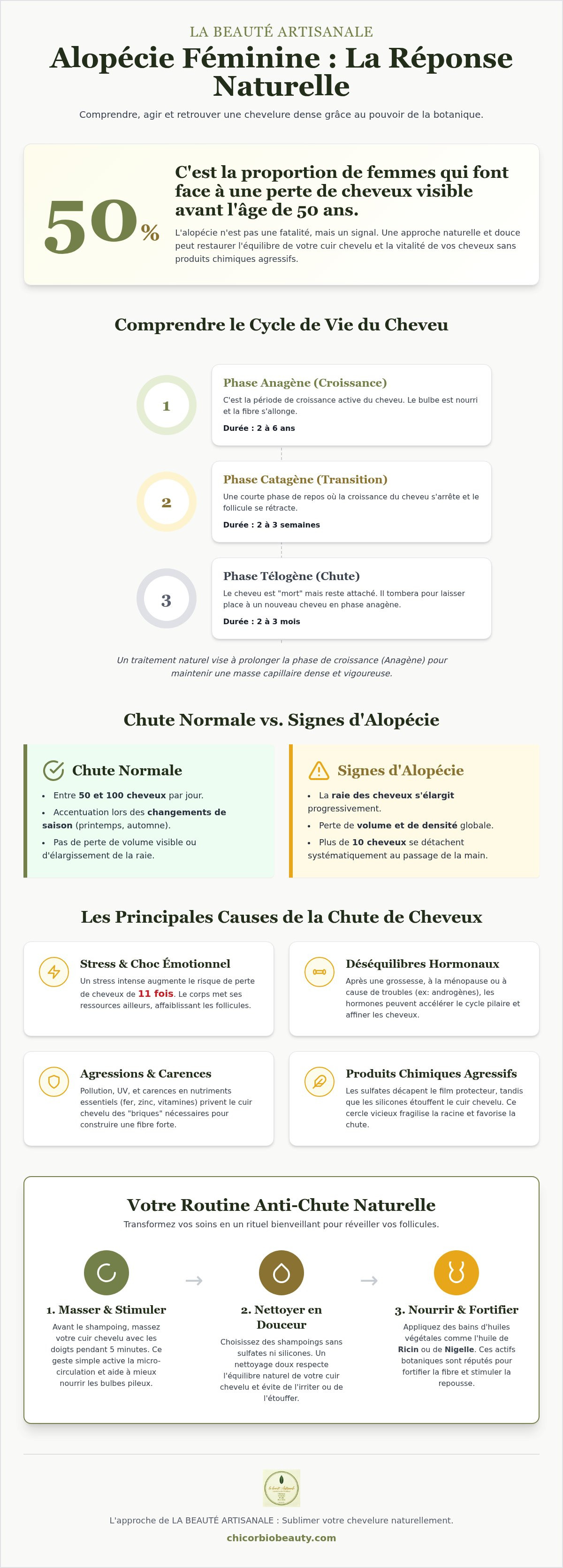 Alopécie femme traitement naturel