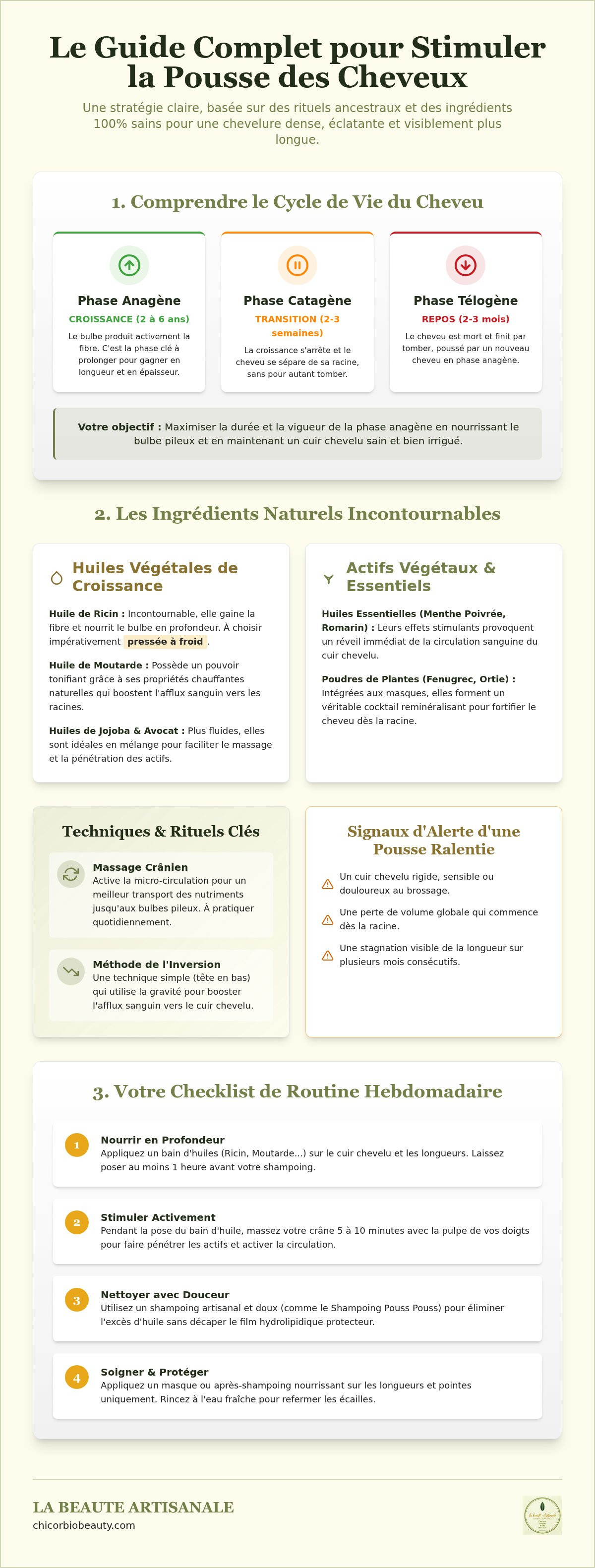 Stimuler pousse des cheveux