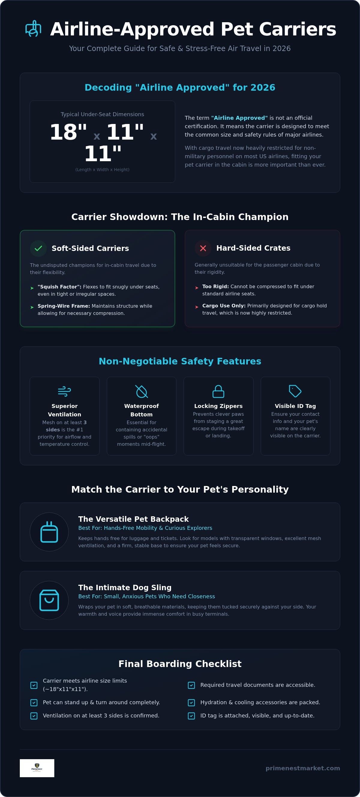 Airline approved pet carriers