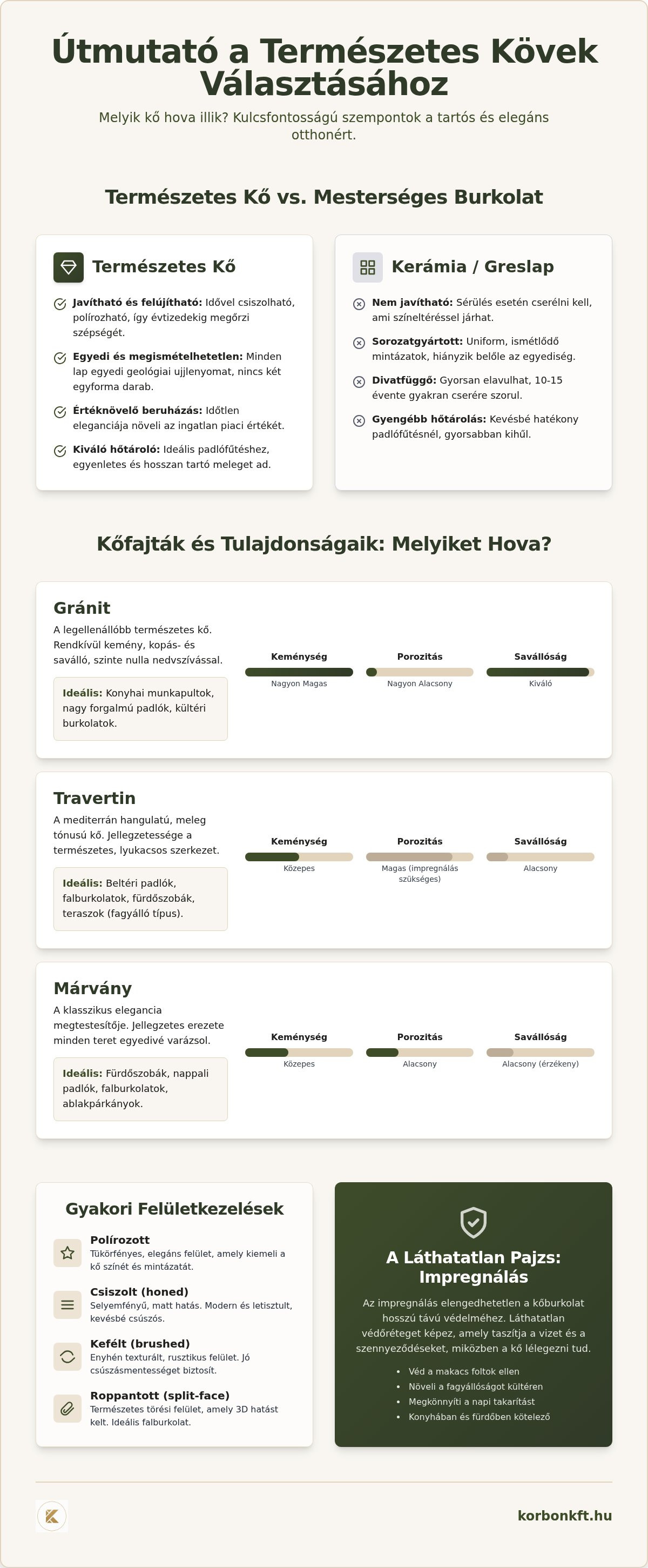 Természetes kőburkolat választás