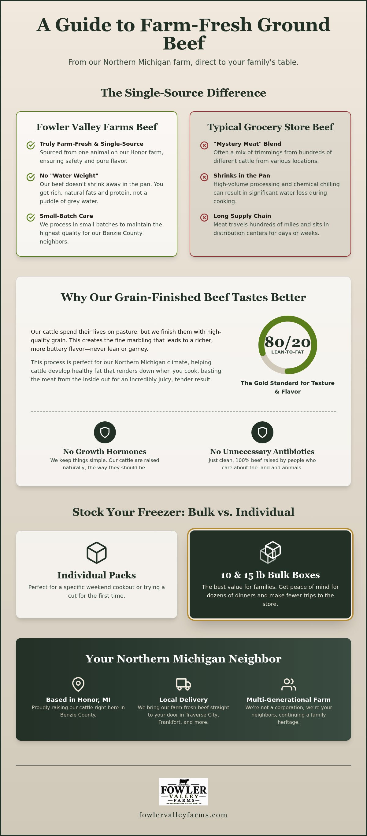 Farm fresh ground beef