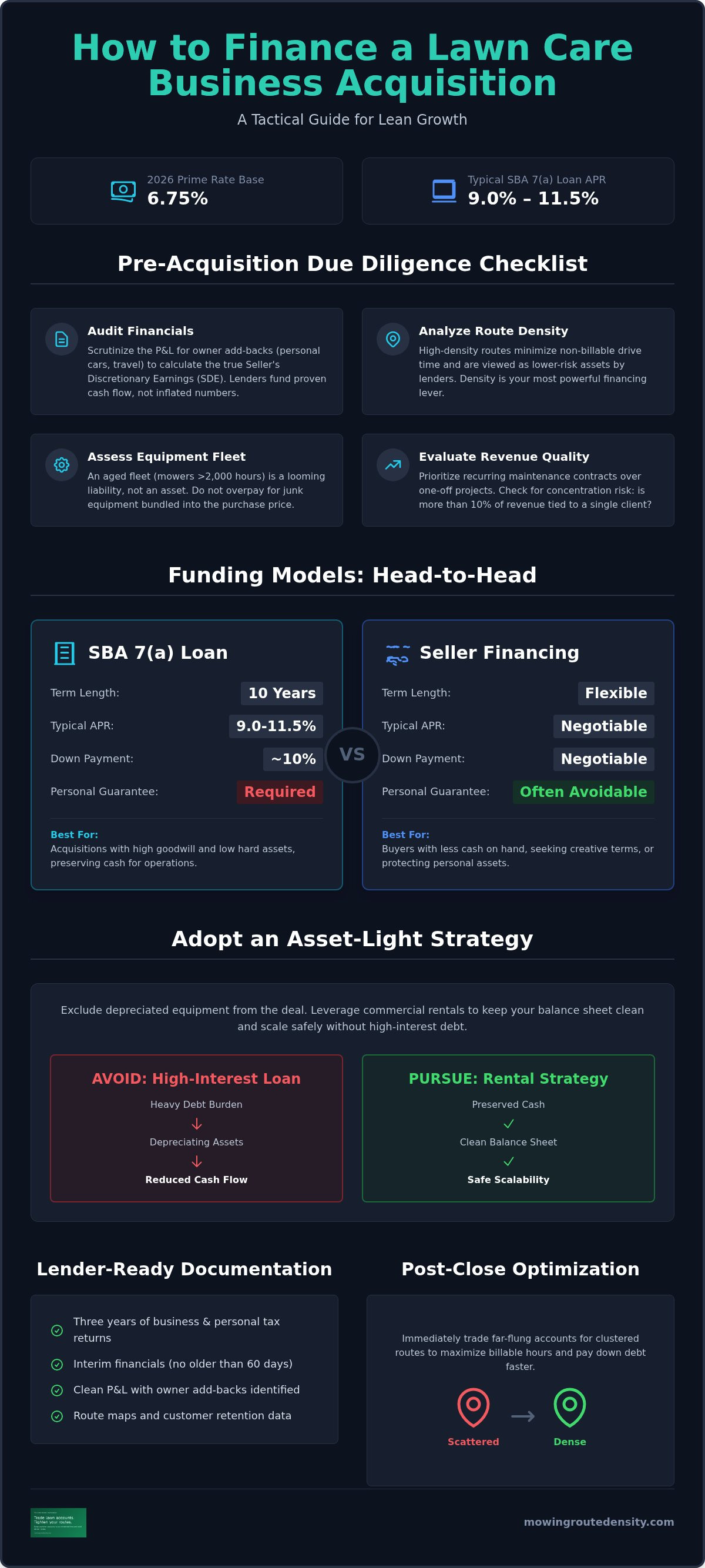 How to finance a lawn care business acquisition