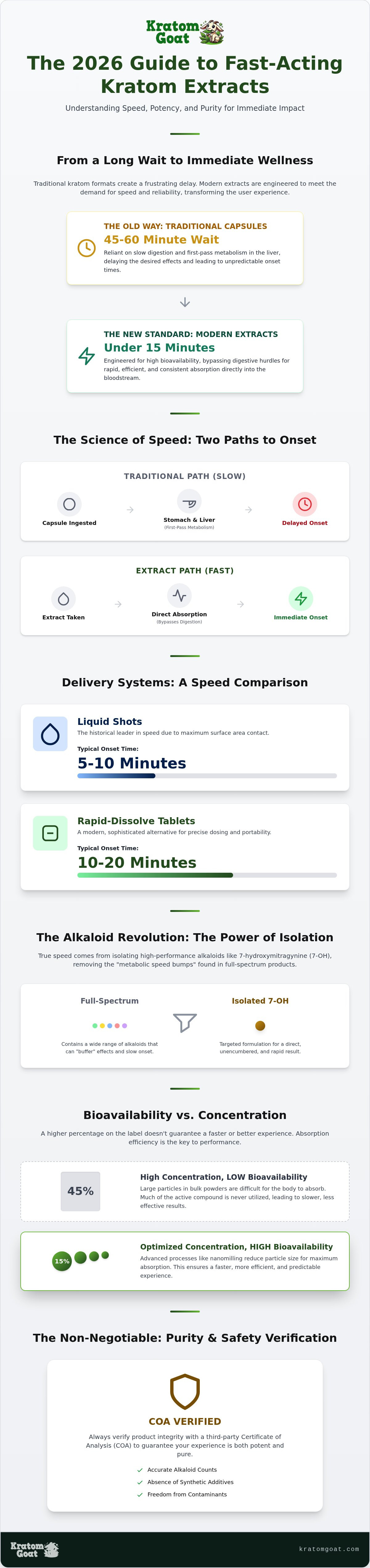 Fast acting kratom extract