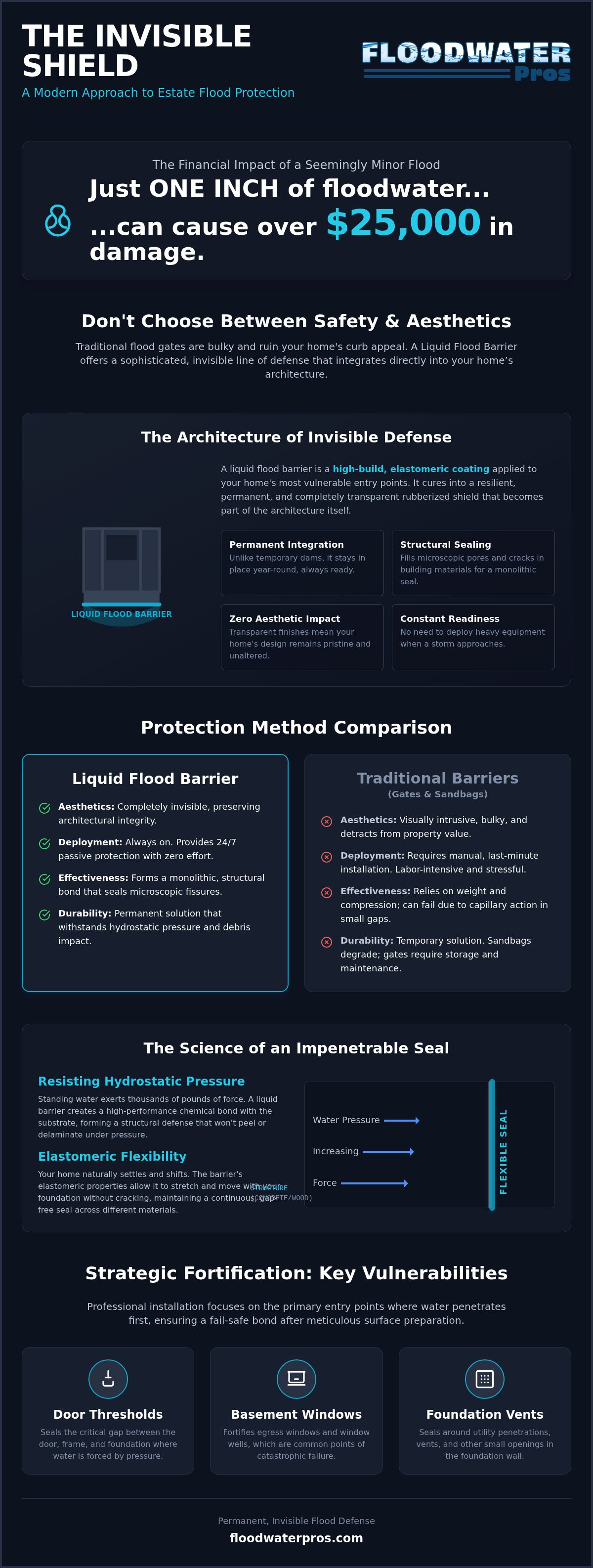 Liquid flood barrier