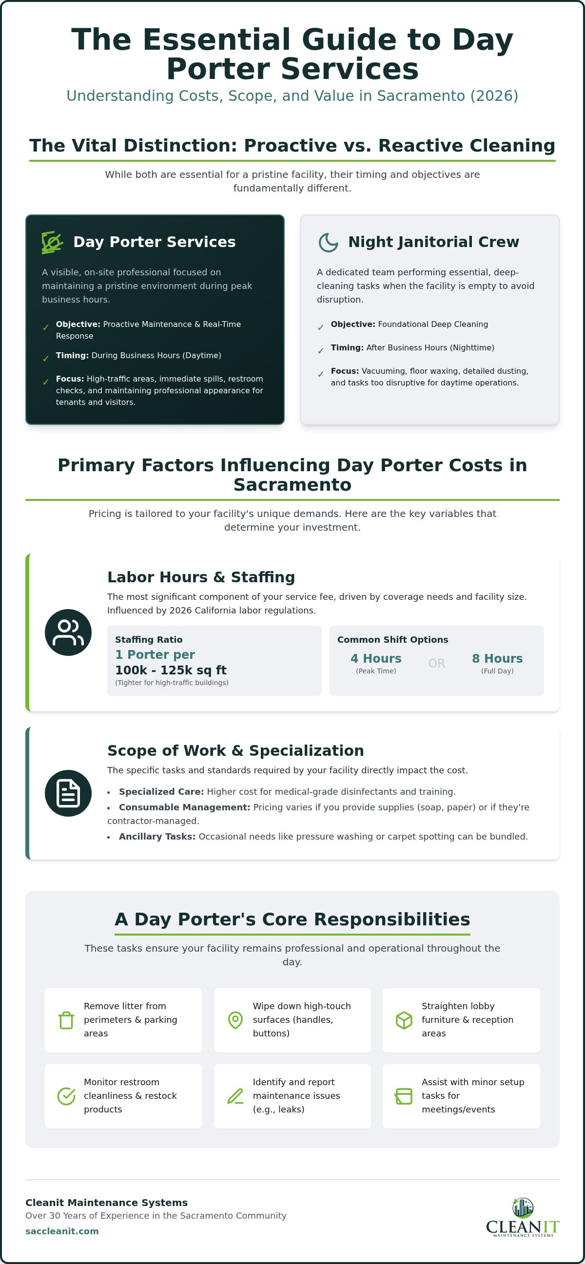 Day porter services cost Sacramento
