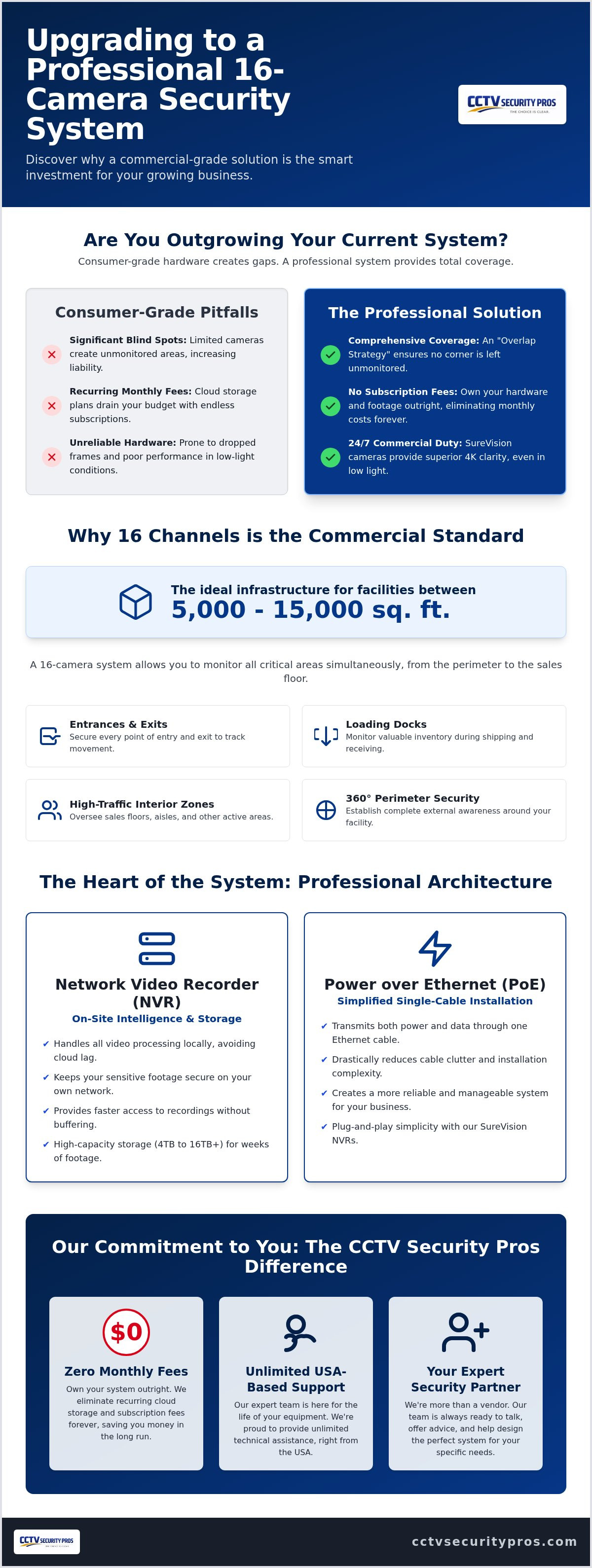 16 camera security system for business