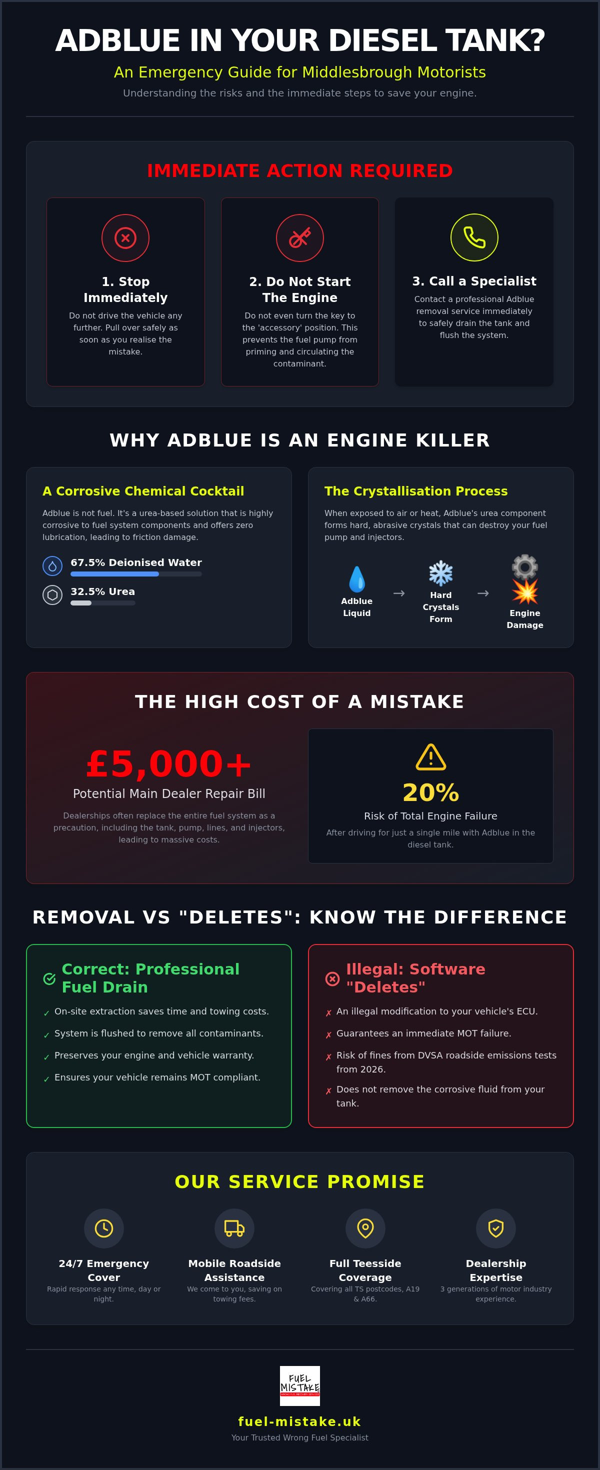 Adblue removal Middlesbrough