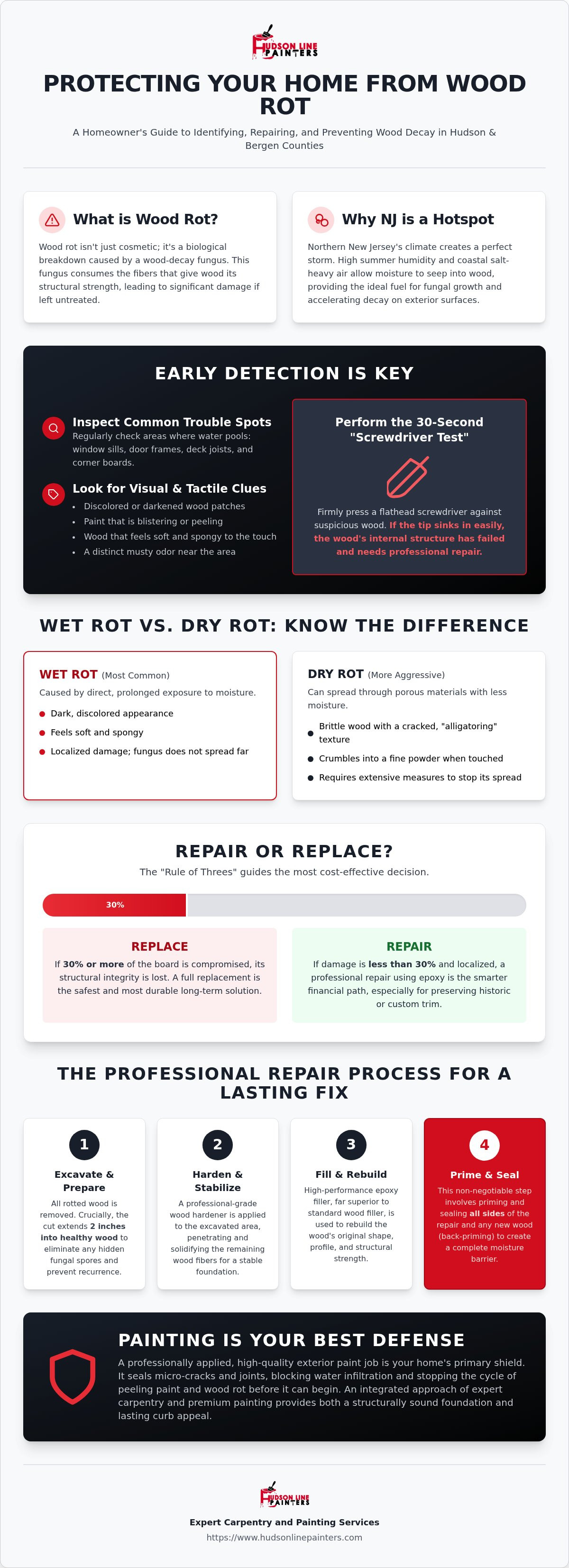 Carpentry repairs for wood rot