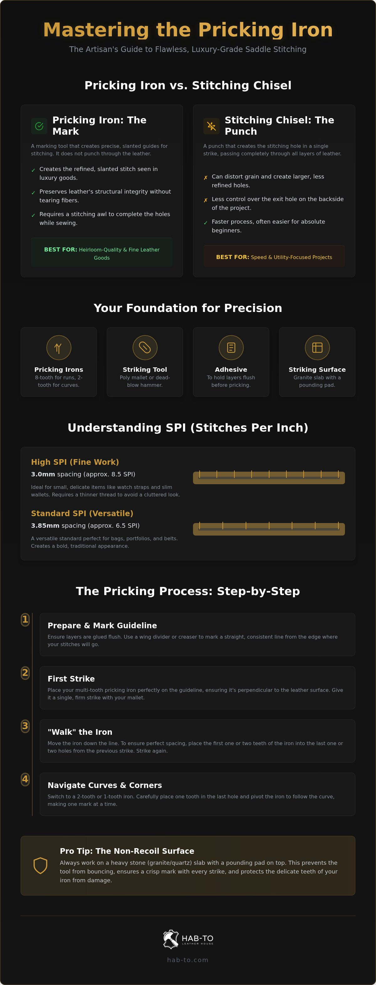 How to use a pricking iron
