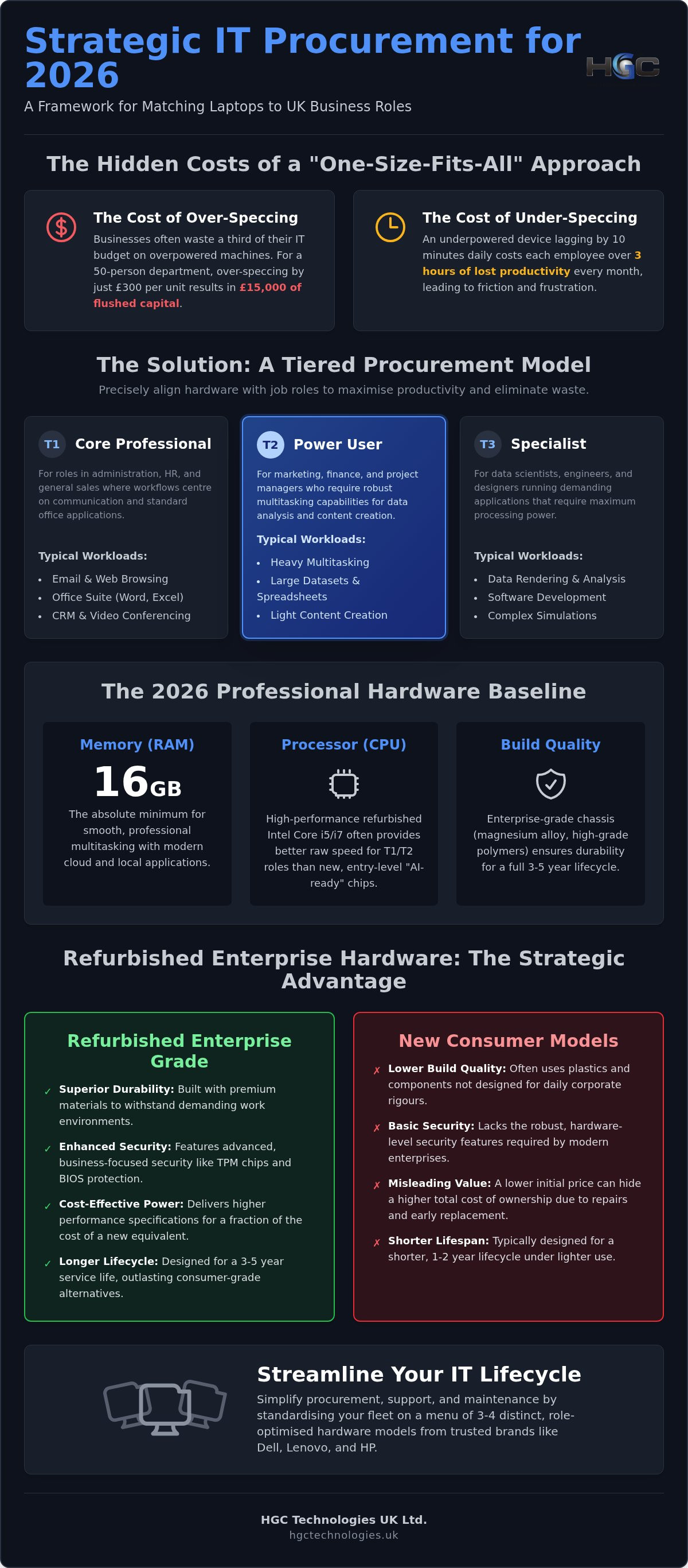 Matching laptop specifications to job roles