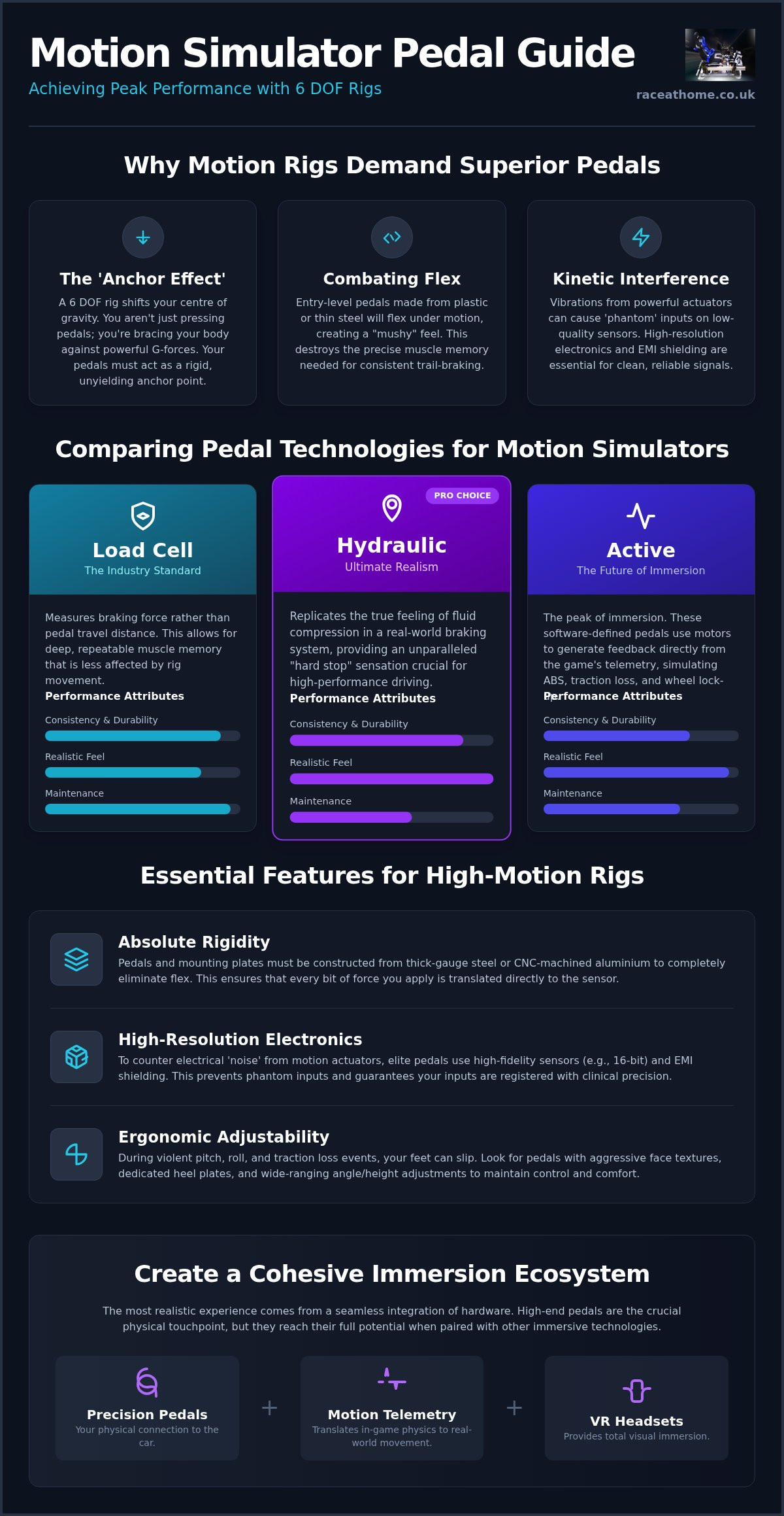 Motion simulator pedal compatibility