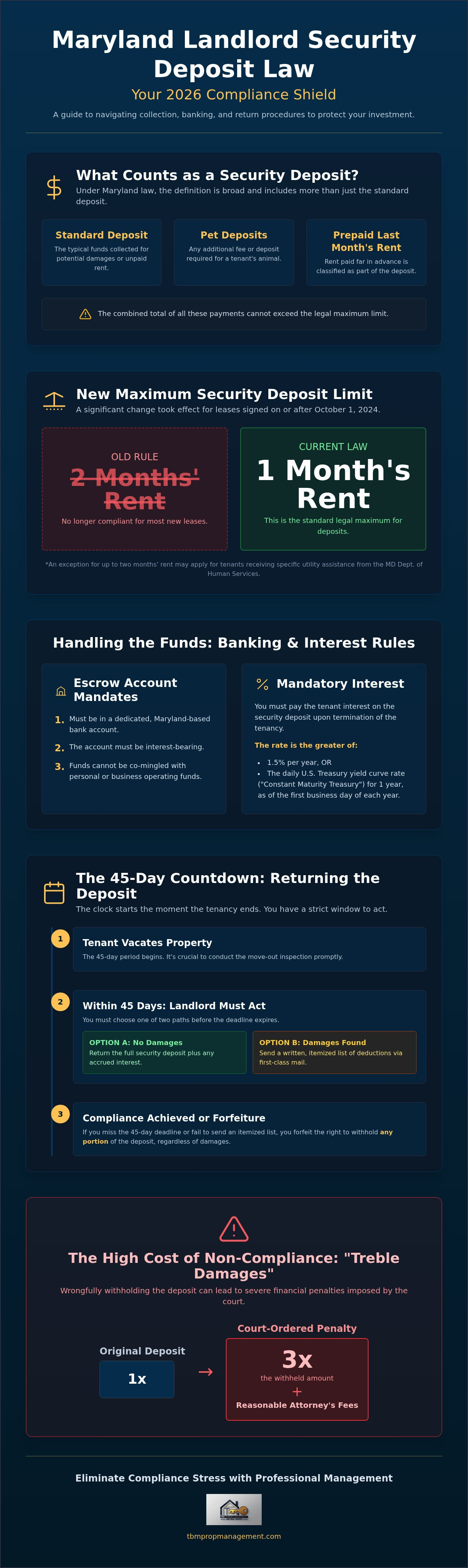 Maryland landlord security deposit law