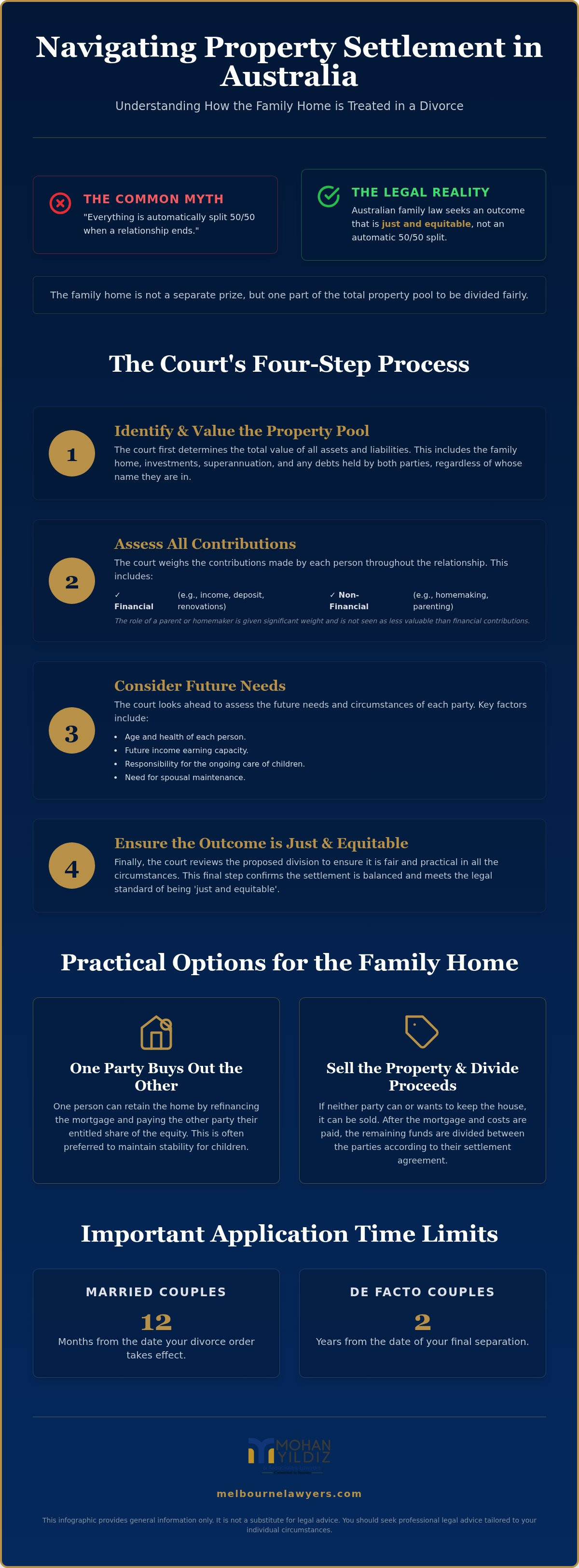 Who gets the house in a divorce Australia