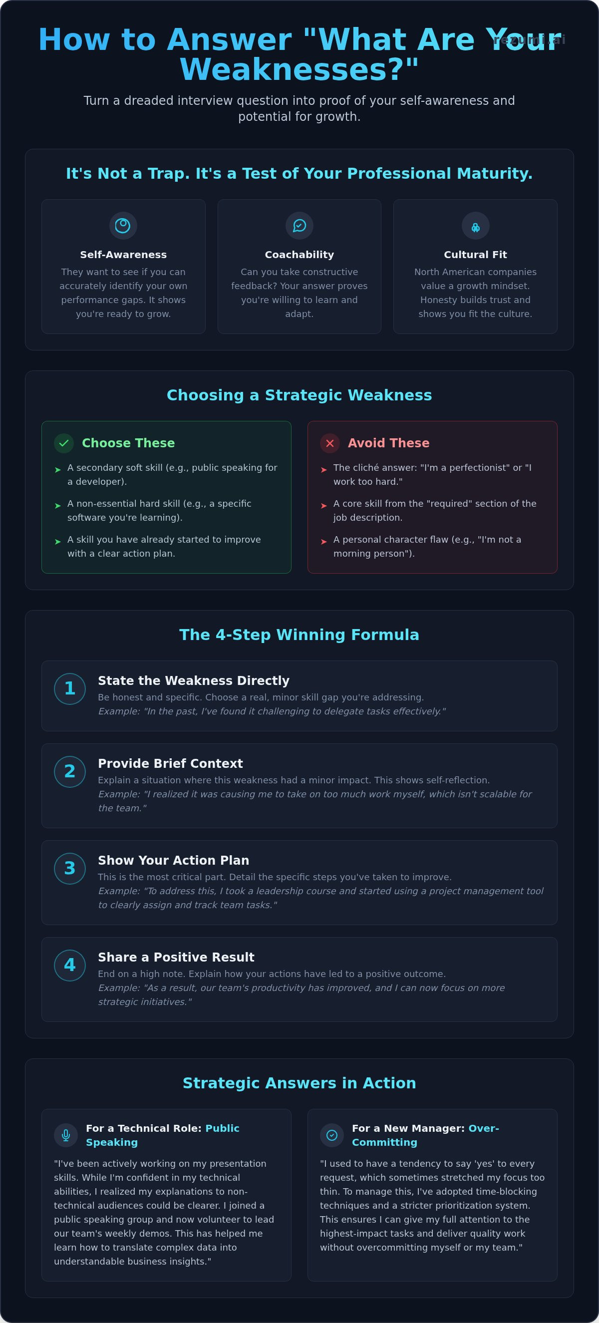 What are your weaknesses interview question