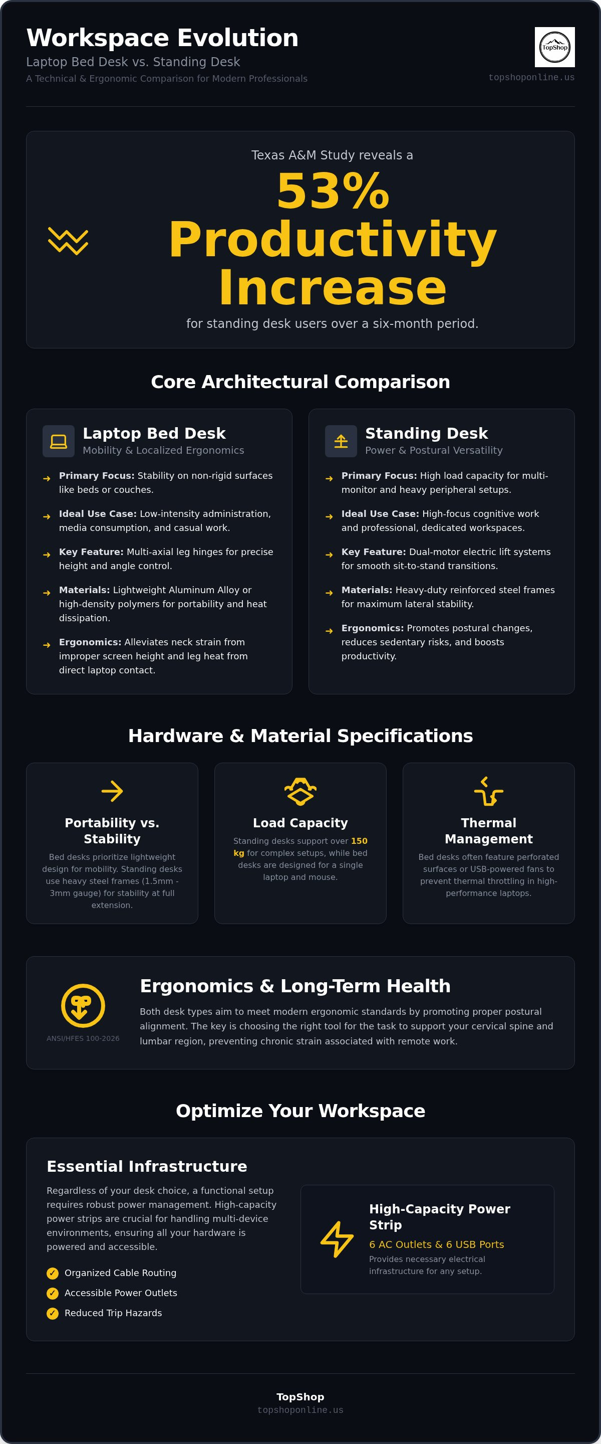 Laptop bed desk vs standing desk