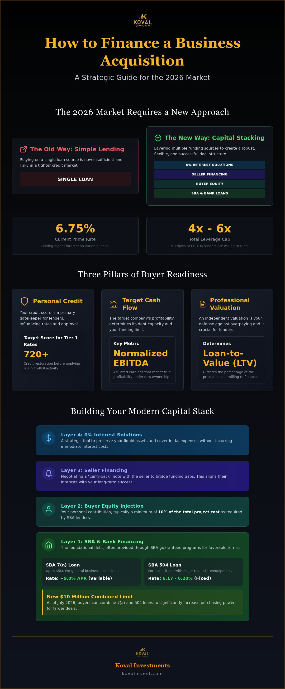 How to finance a business acquisition