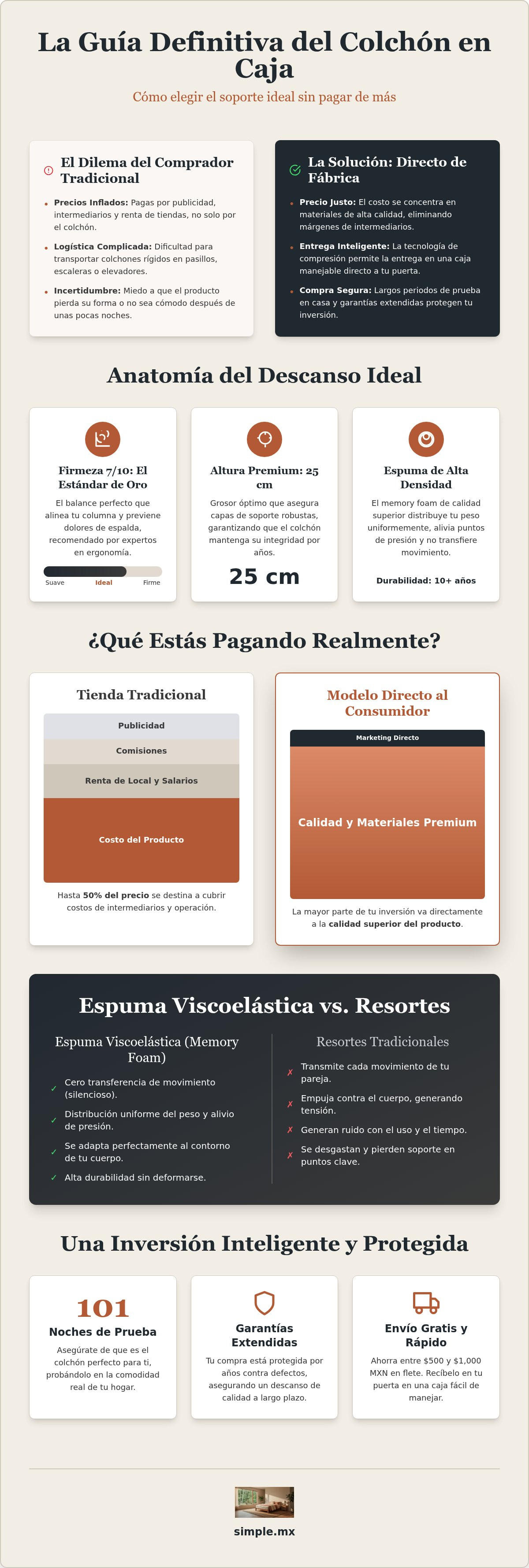 Colchón matrimonial en caja precio
