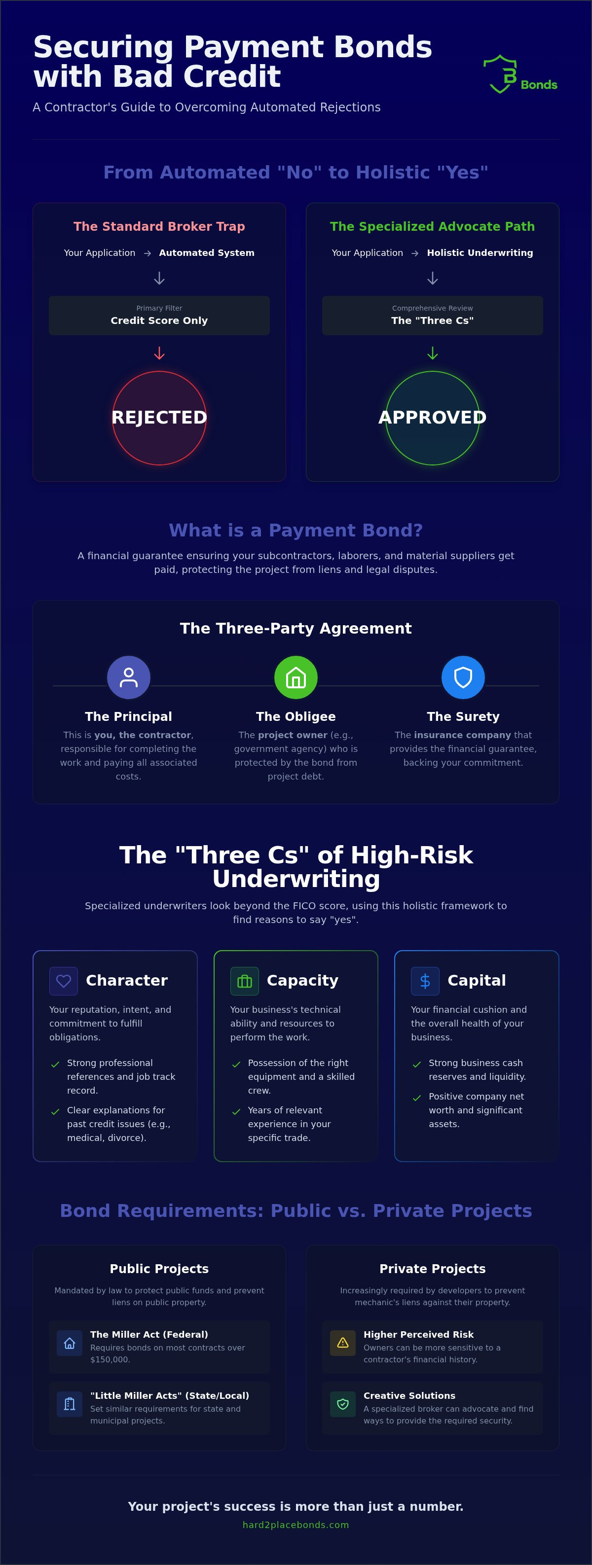 Payment bond with bad credit
