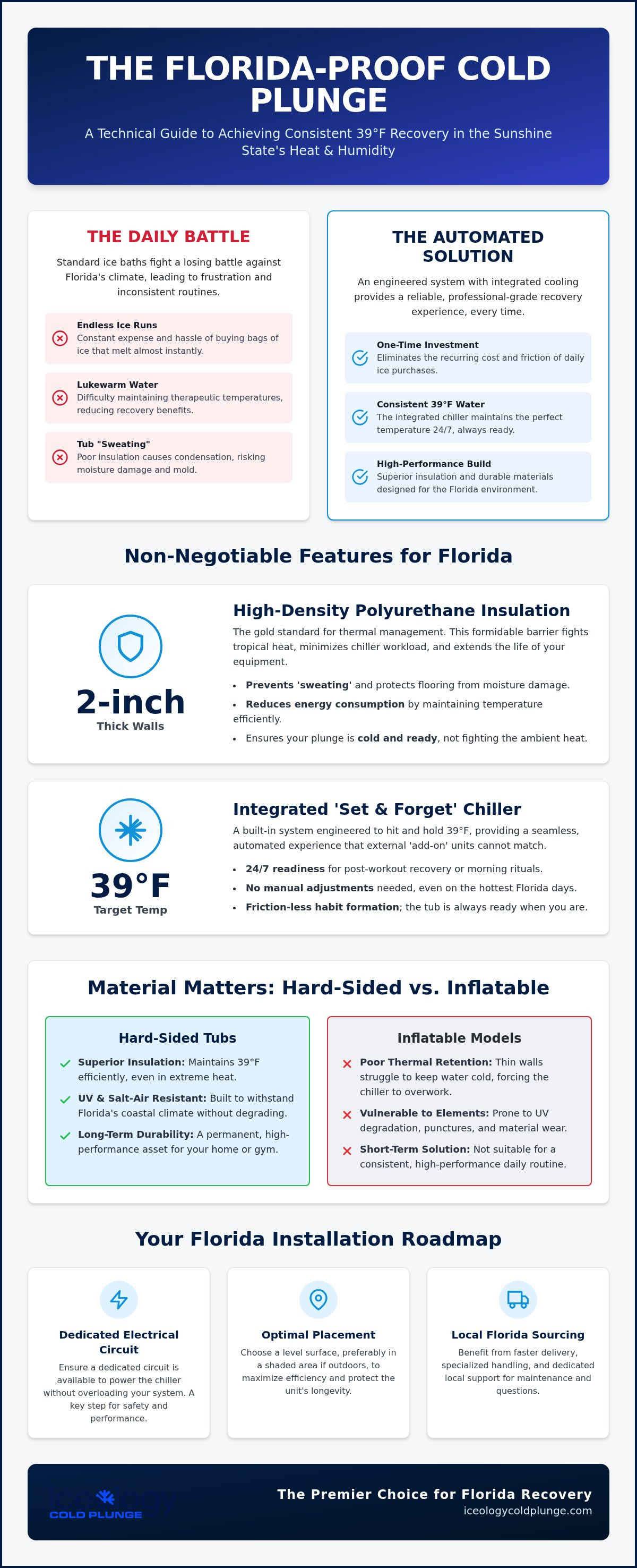 Cold plunge tub installation Florida