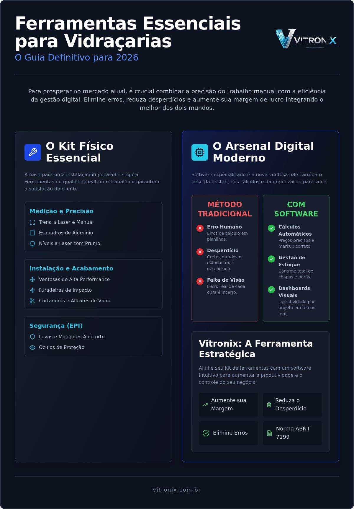 Ferramentas digitais para vidraçaria