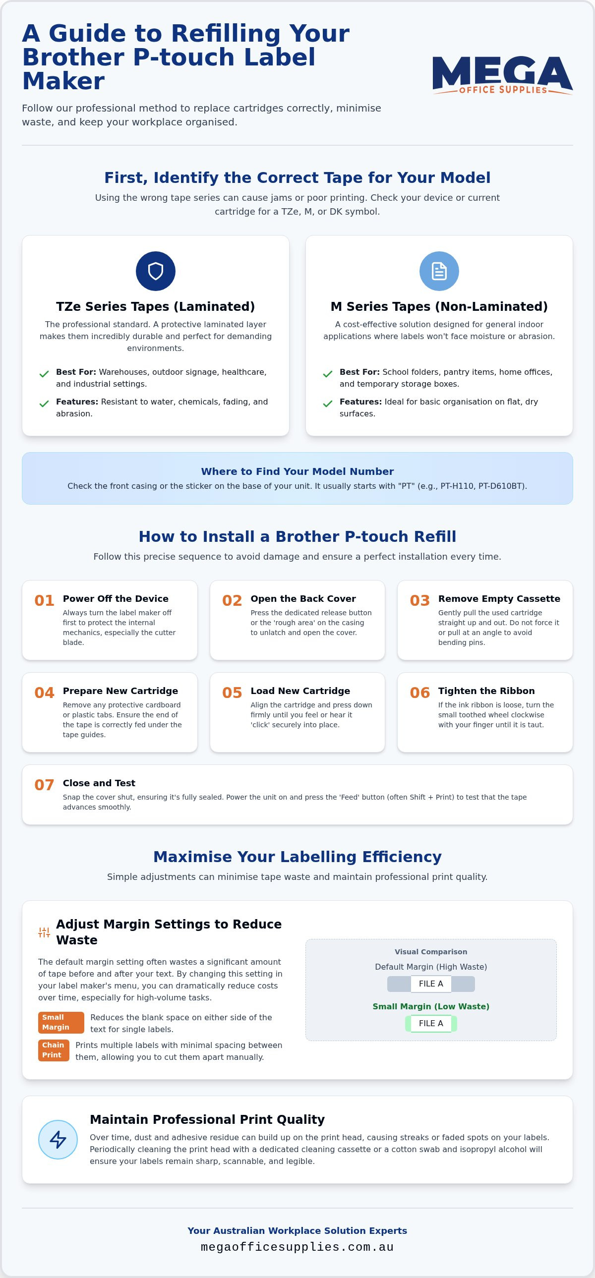 How to refill a Brother P-touch label maker