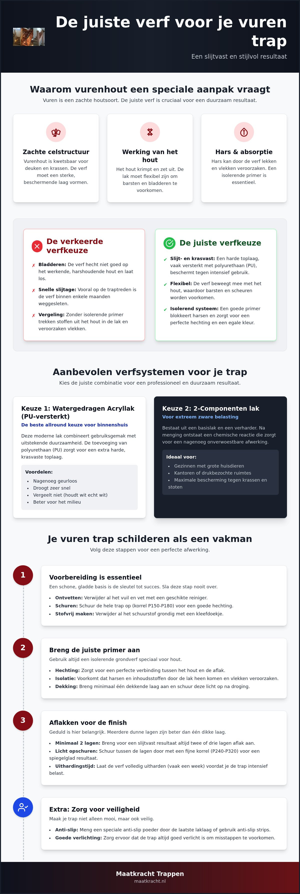 Vuren trap schilderen welke verf