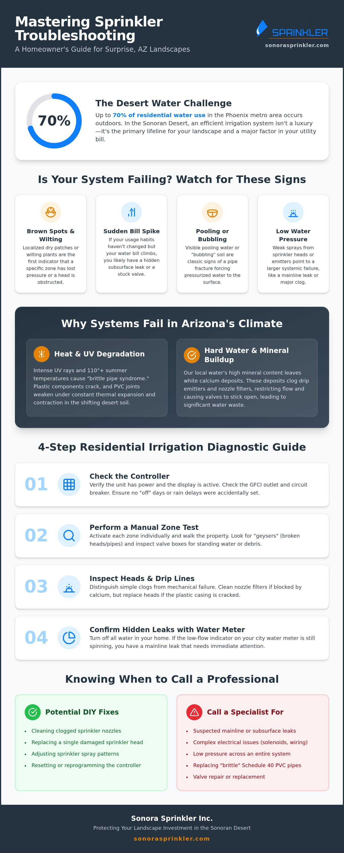 Sprinkler system troubleshooting Surprise AZ