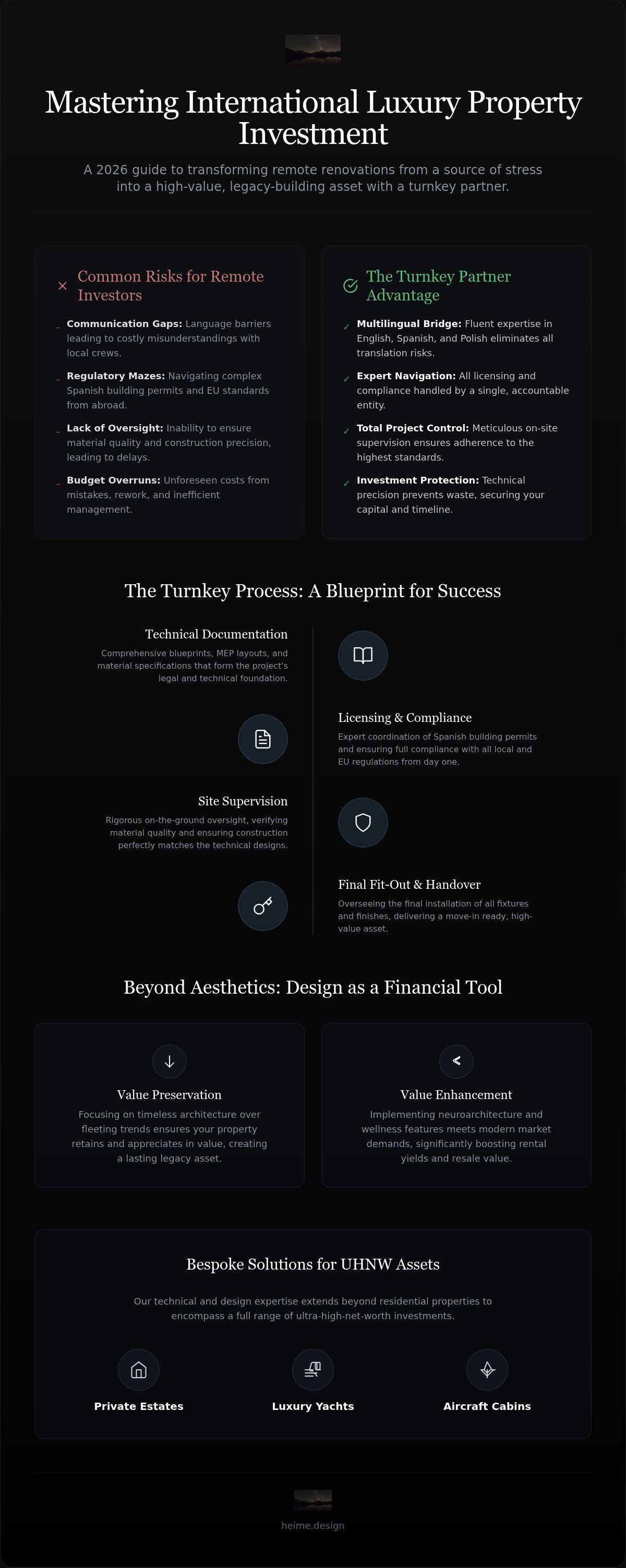 Luxury interior design studio for international investors