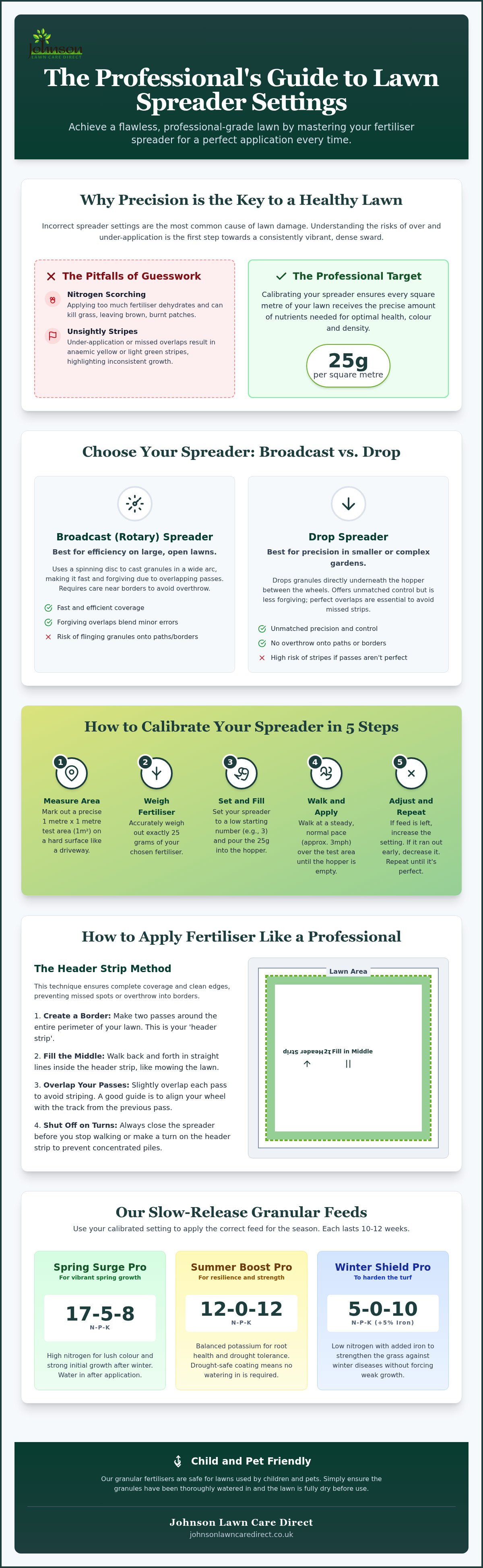 Lawn spreader settings guide