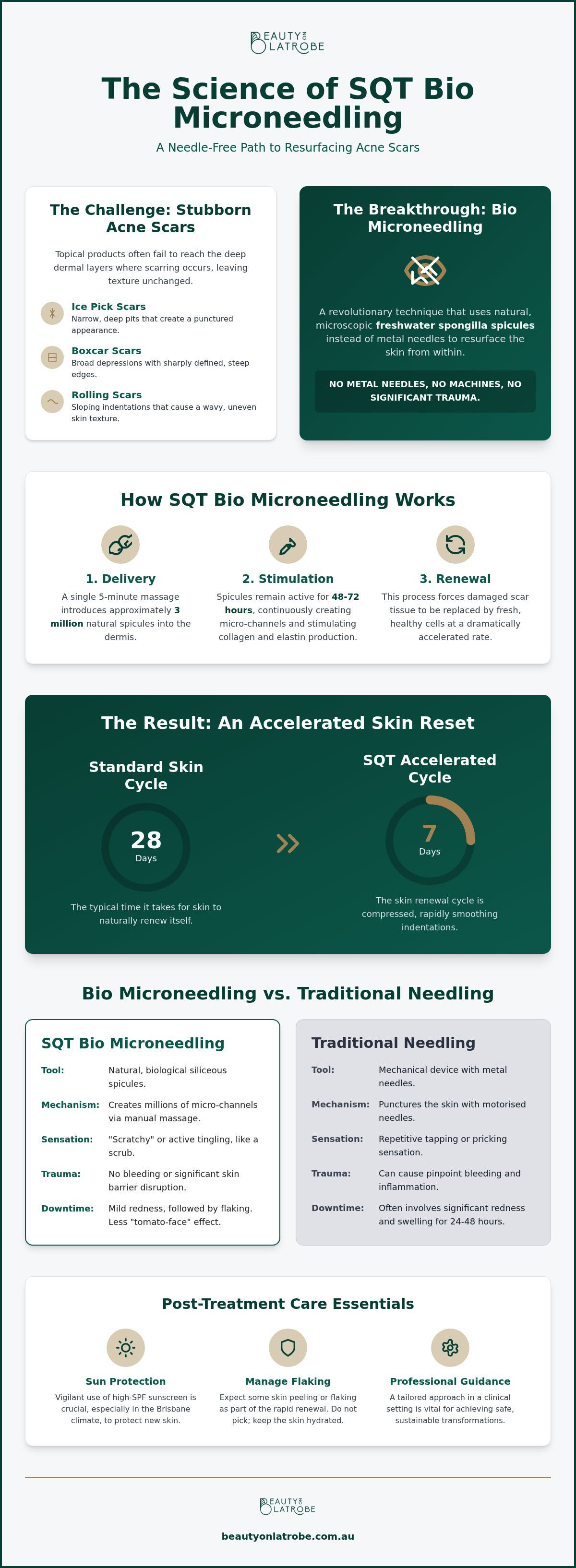 Bio microneedling for acne scars