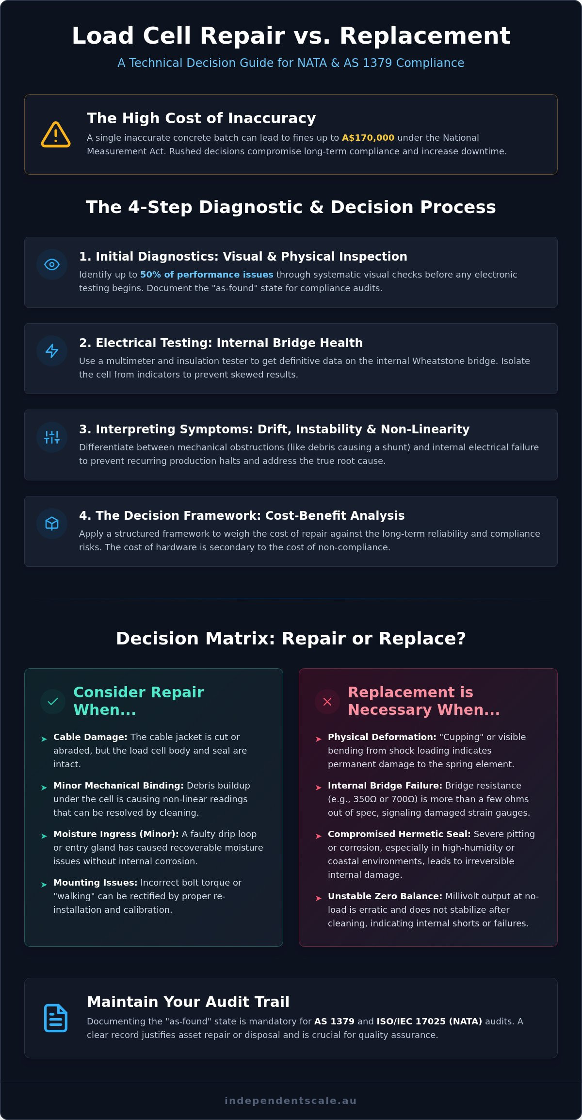 Load cell repair vs replacement