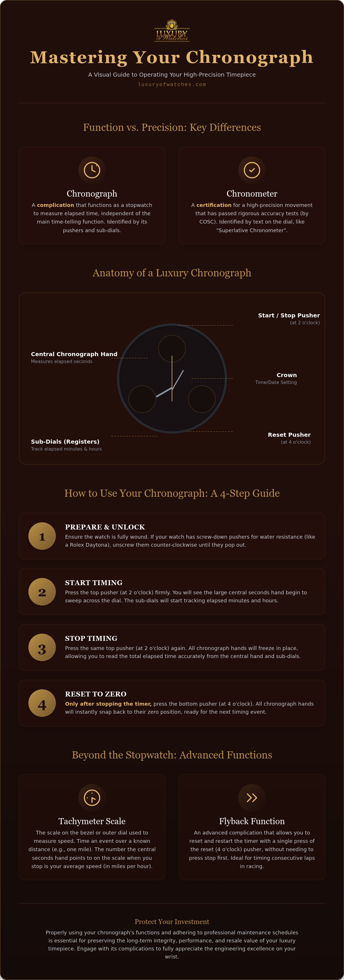 How to use a chronograph watch