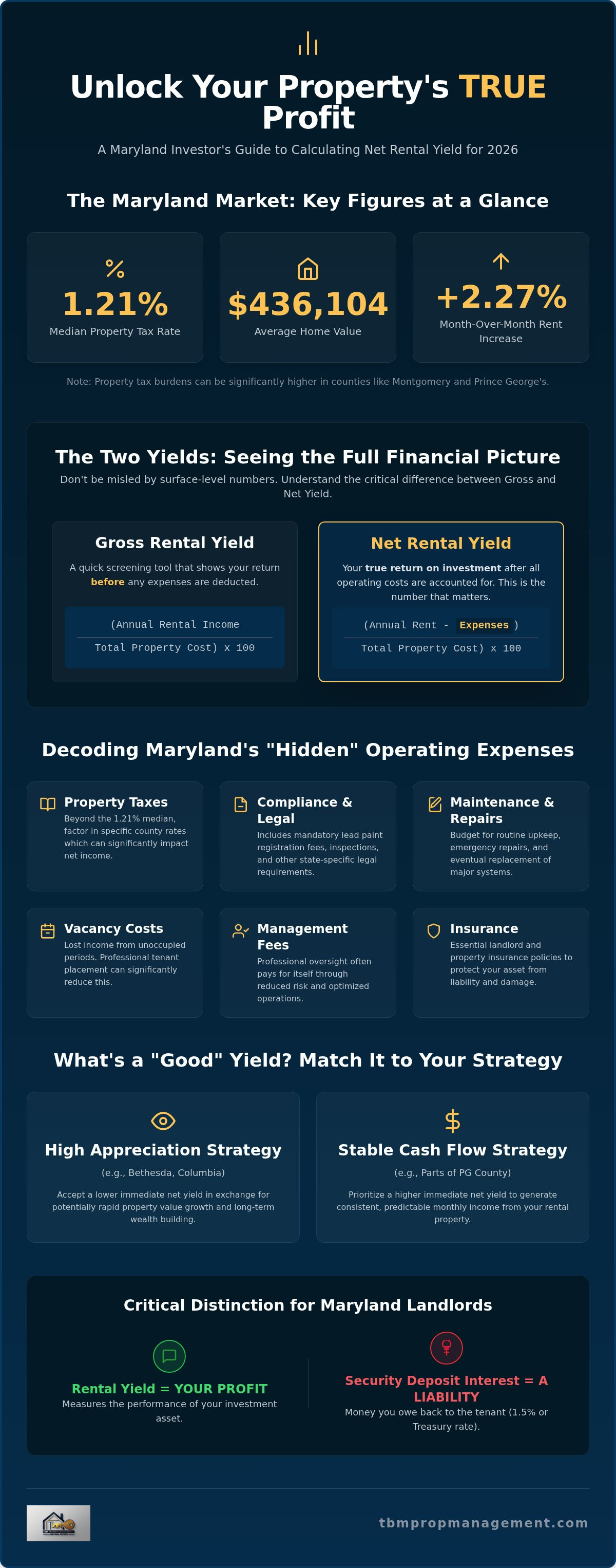 How to calculate rental yield maryland