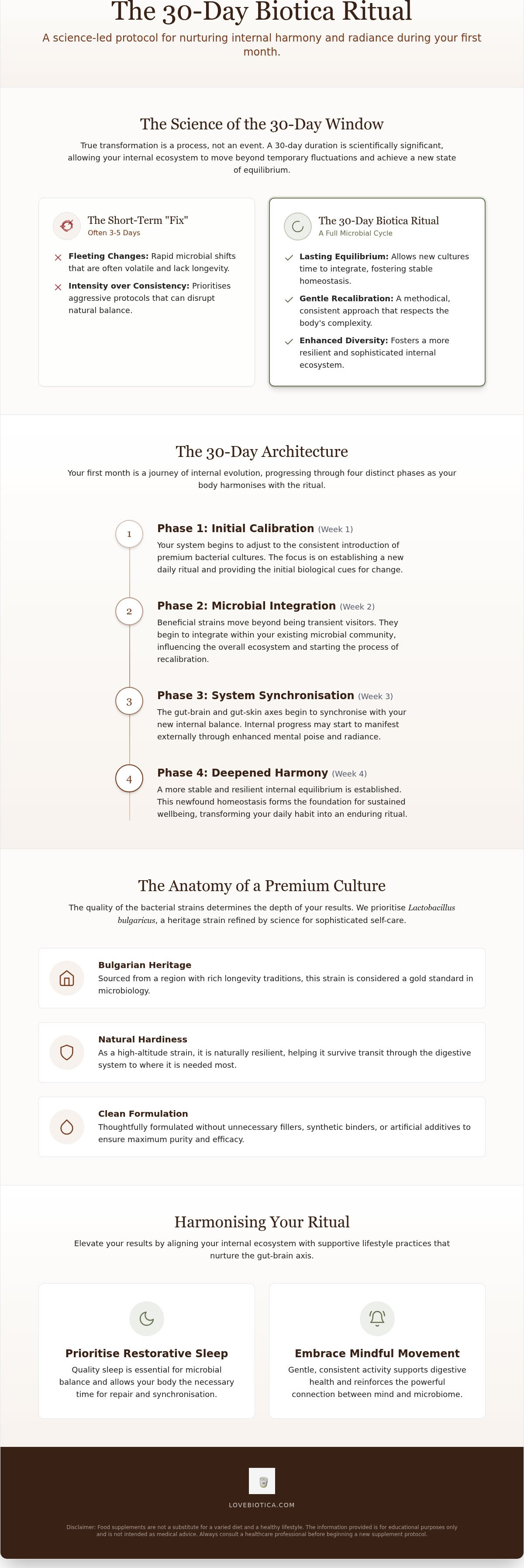 Your first month with the Biotica Ritual System