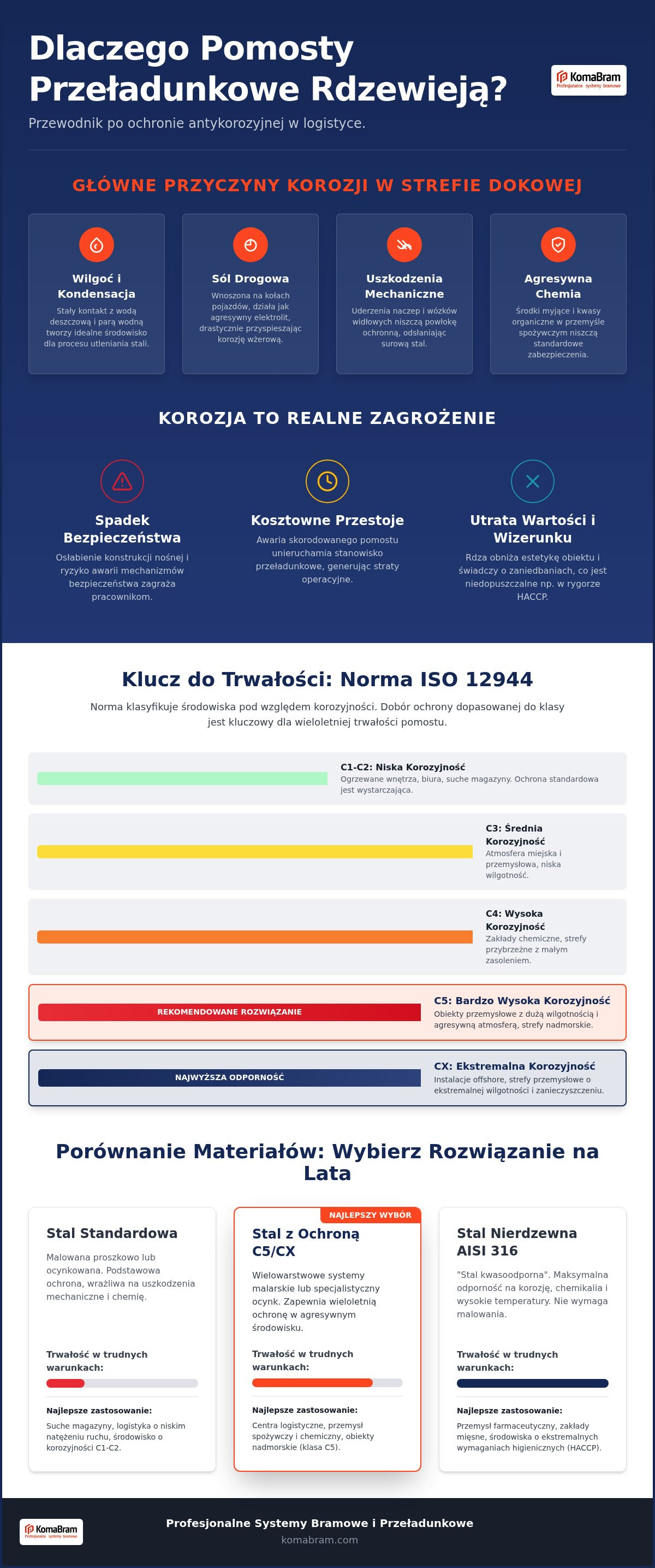 Dlaczego pomosty przeładunkowe rdzewieją