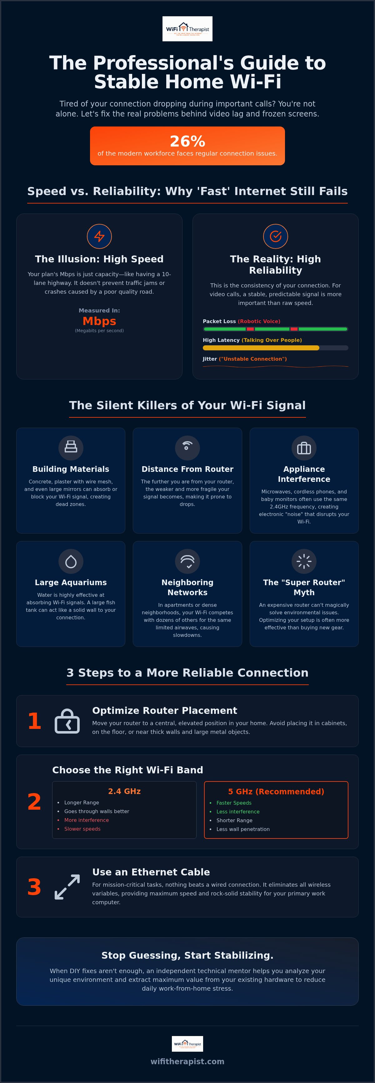 Improve home office wifi reliability
