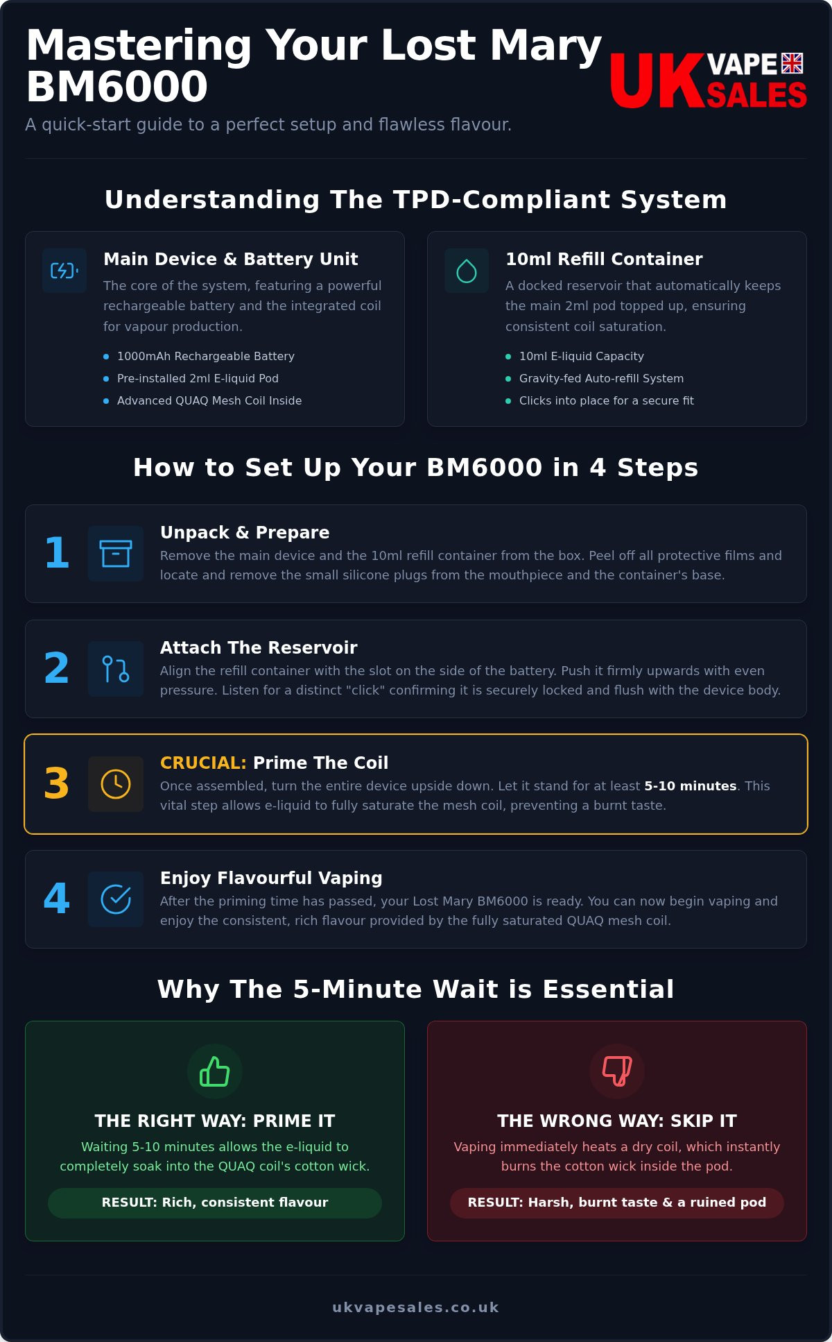 How to use Lost Mary BM6000