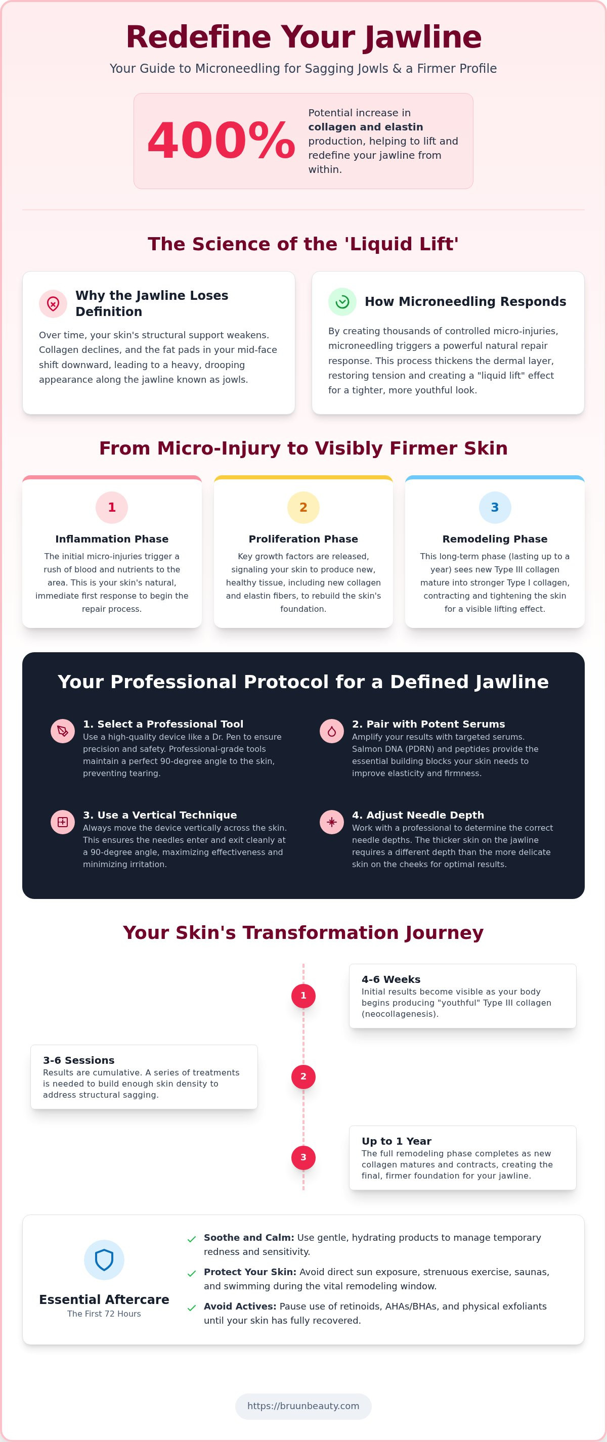Microneedling for sagging jowls