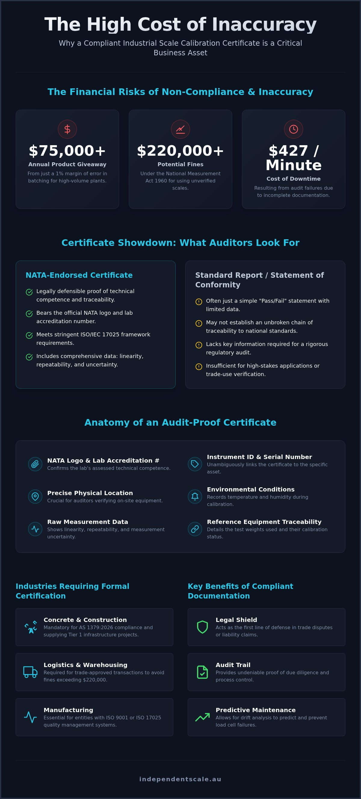Industrial scale calibration certificate