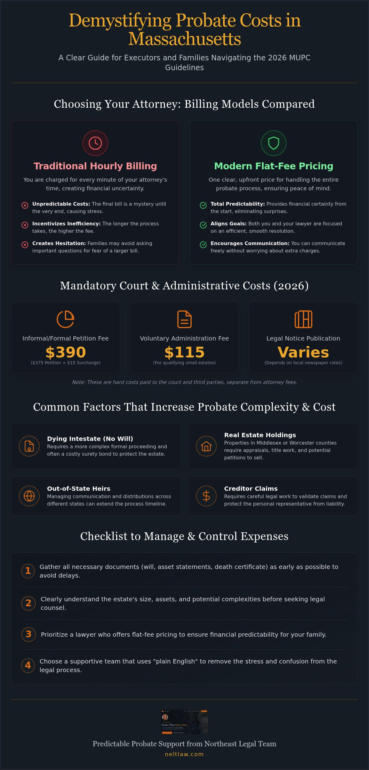 How much does a probate lawyer cost in Massachusetts