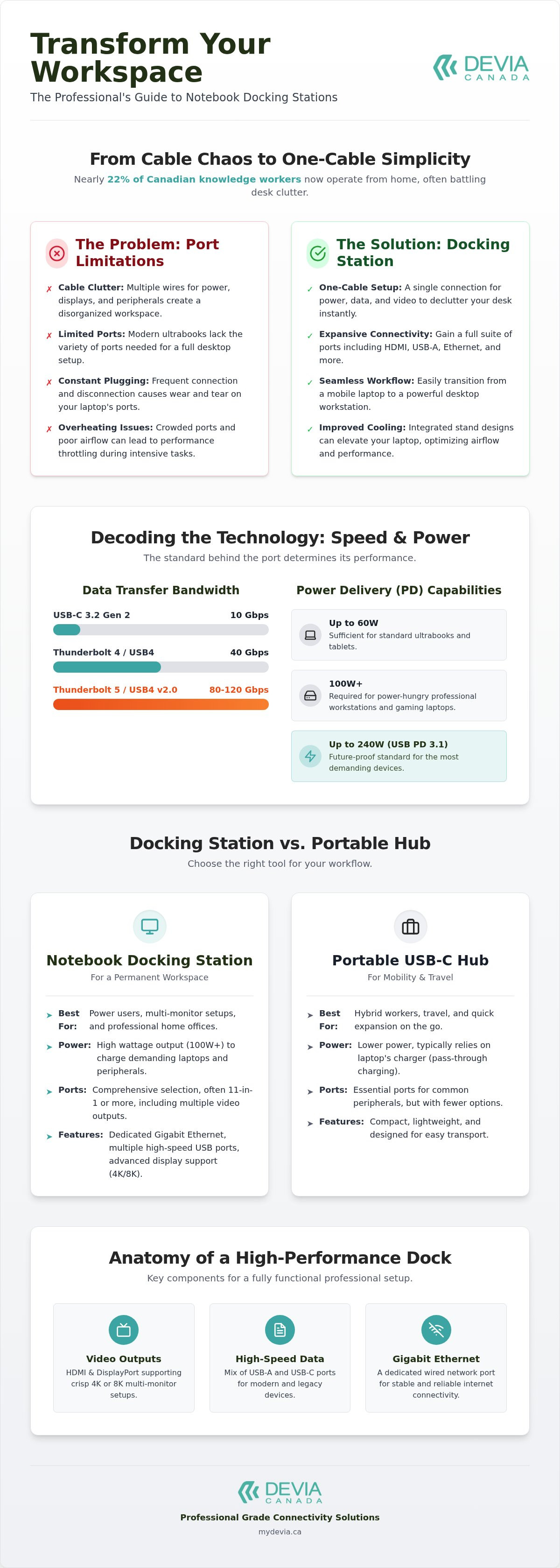 Notebook docking stations