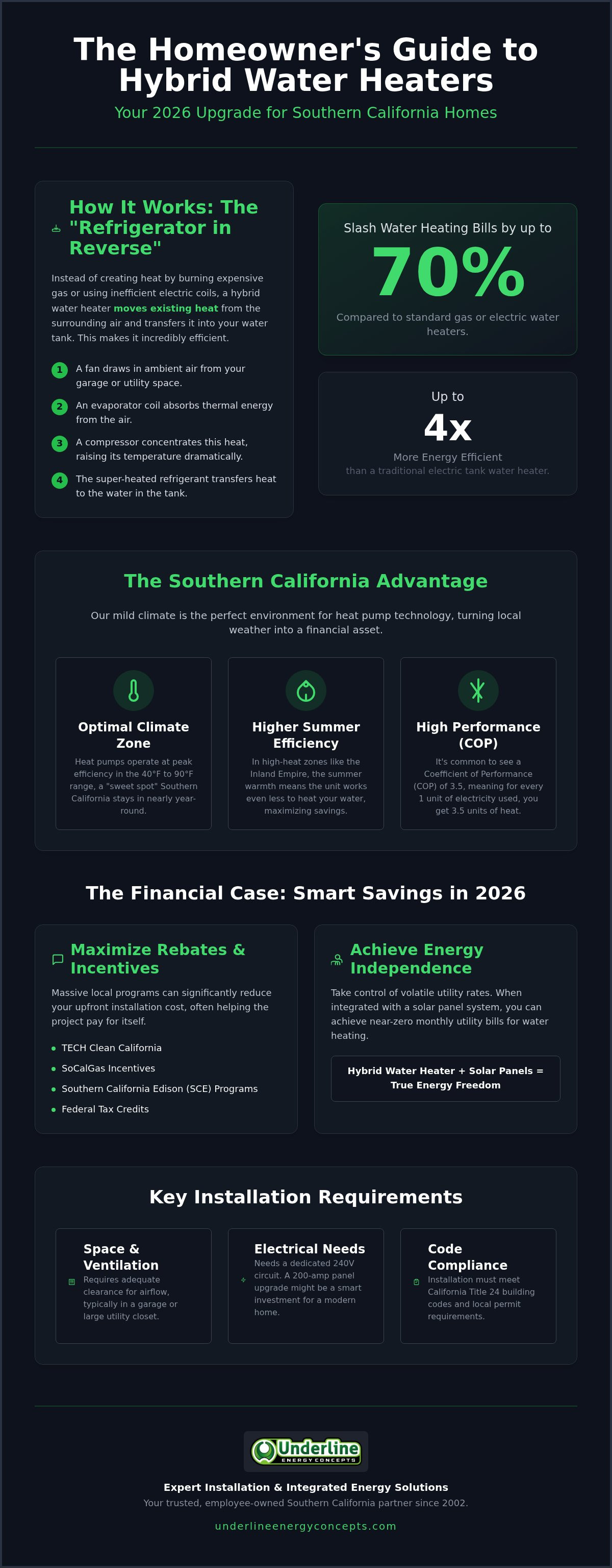 Hybrid water heater installation Southern California