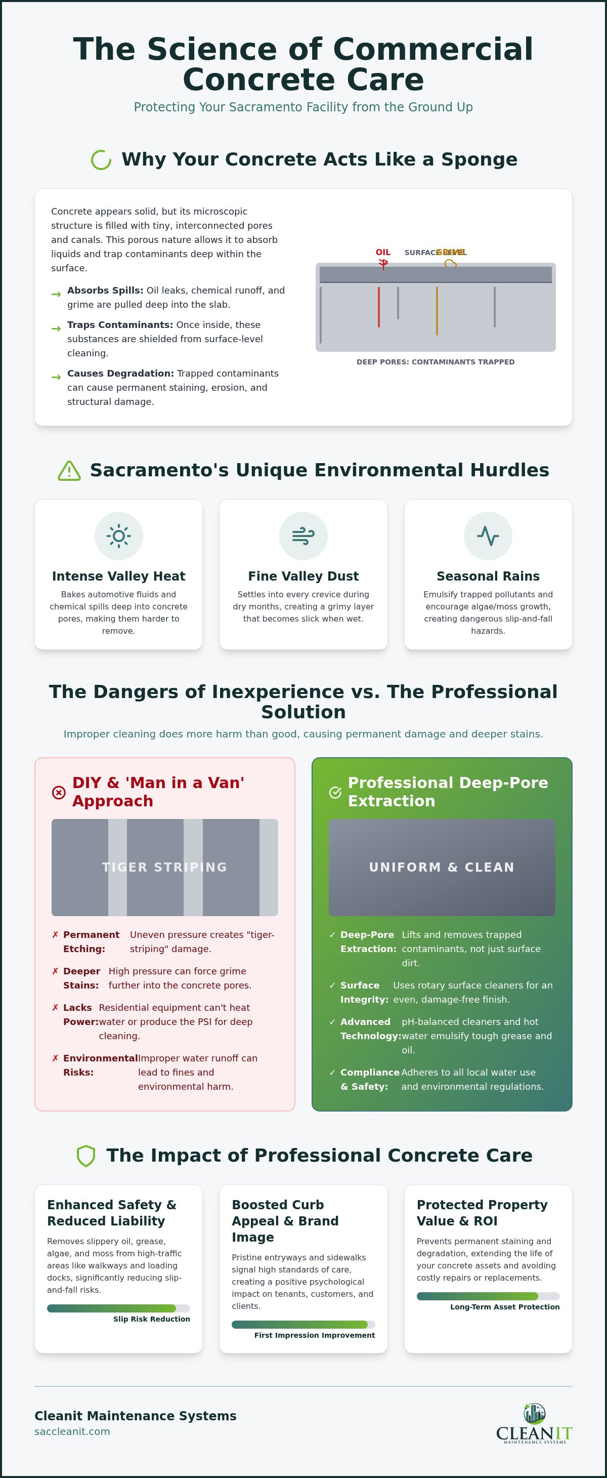 Commercial concrete cleaning Sacramento